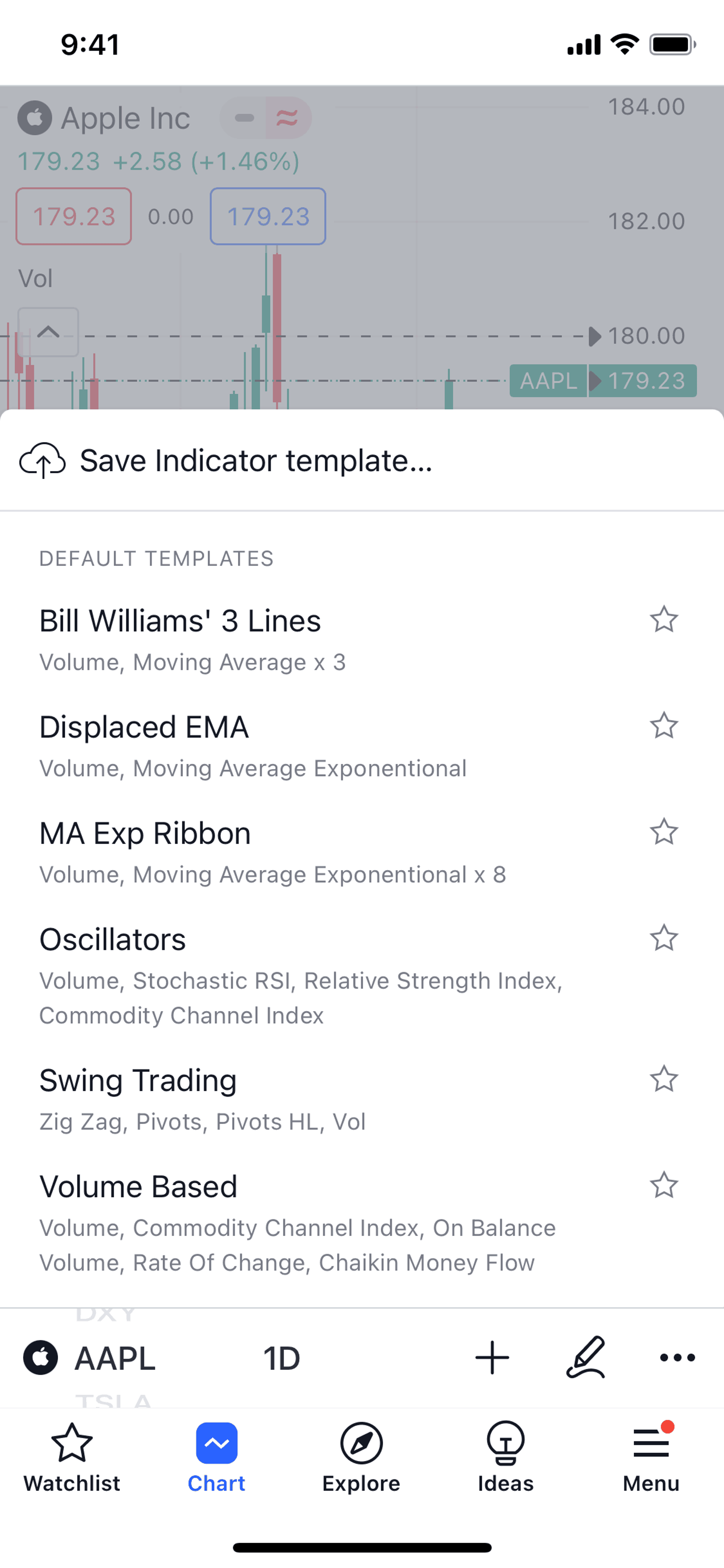 TradingView iOS Finance interface screenshot 4