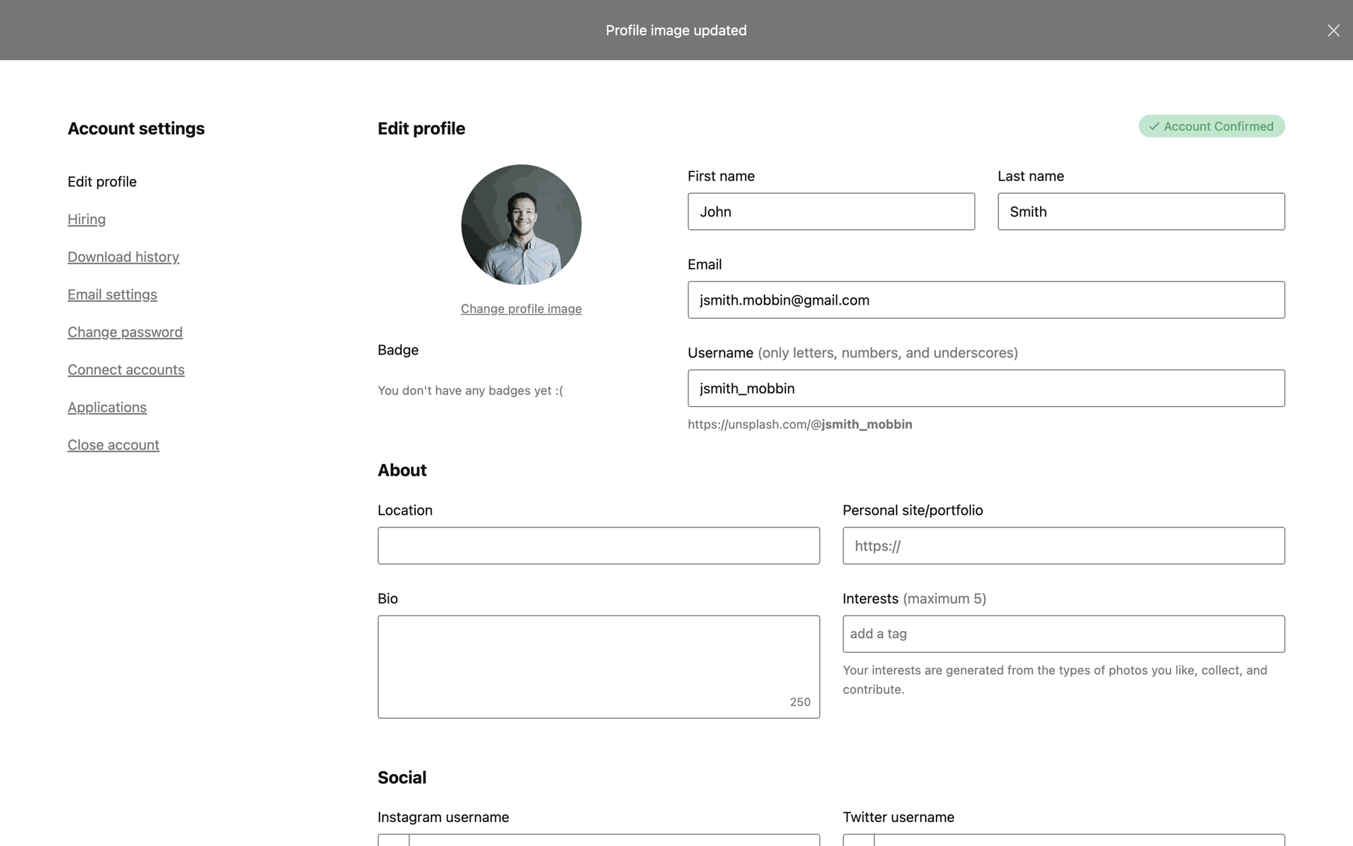 Unsplash Web Photo & Video interface screenshot 18