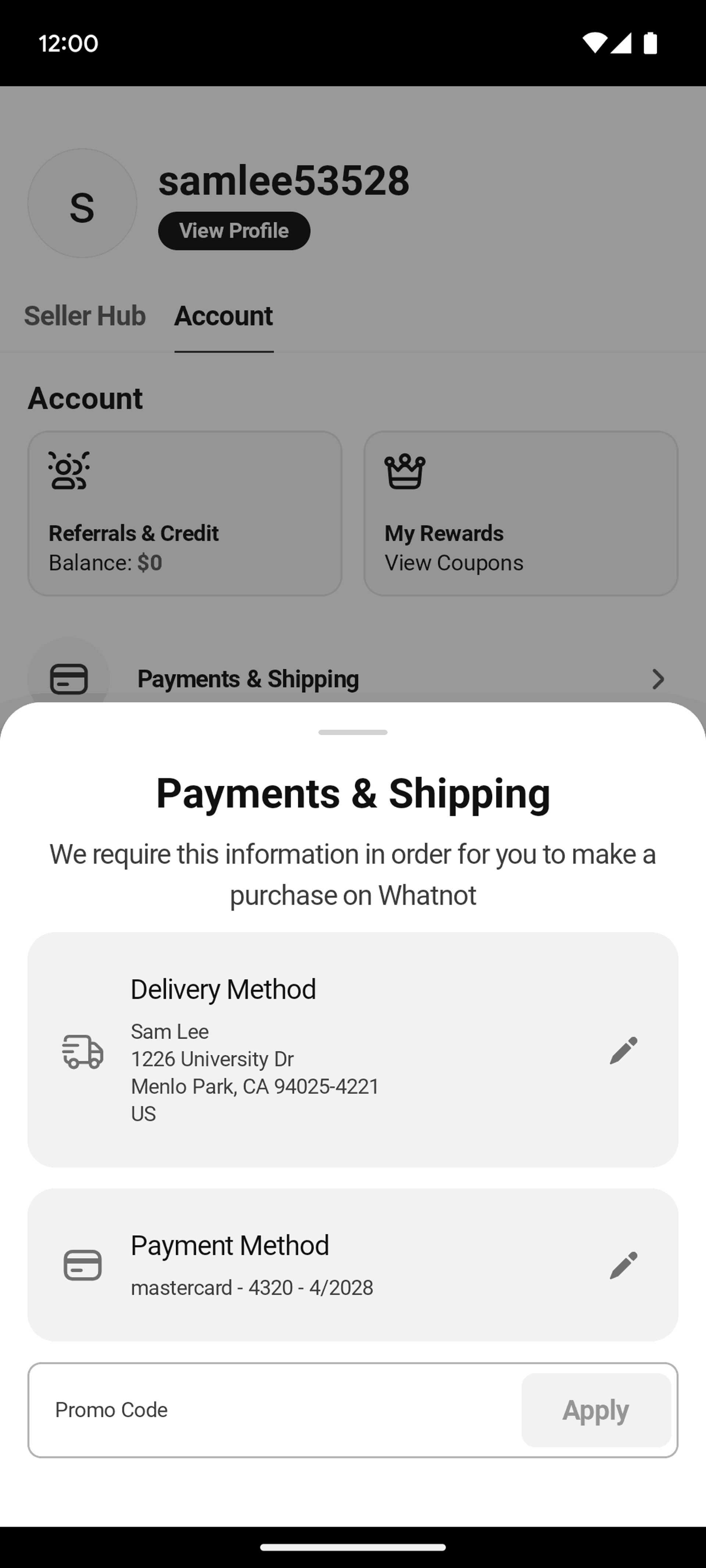 Whatnot Android Shopping interface screenshot 20