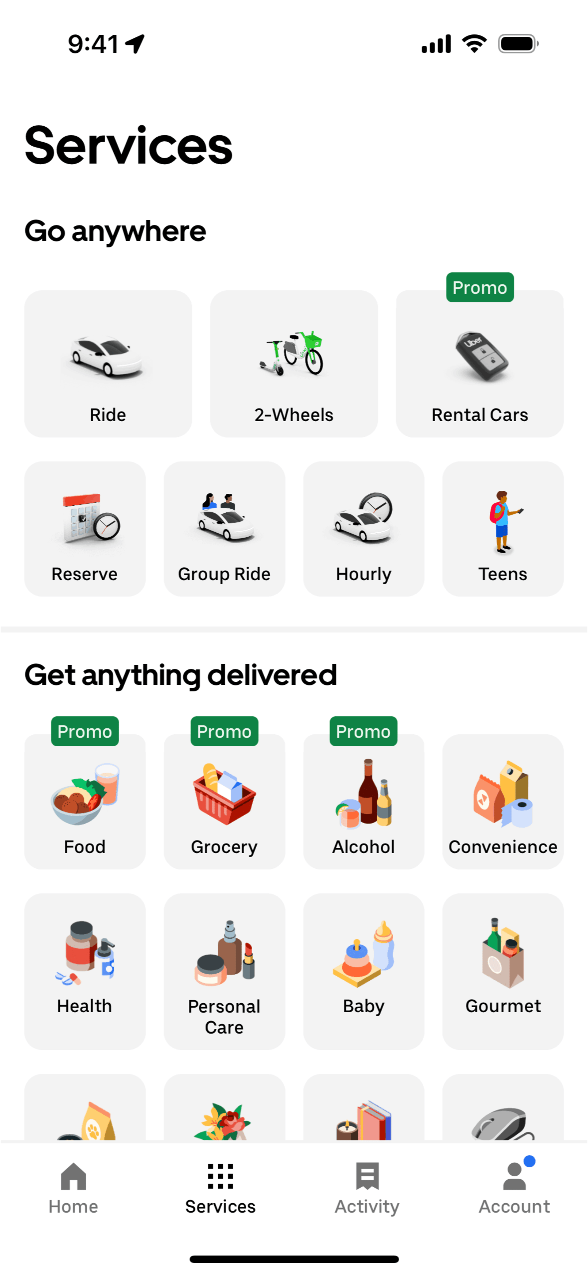 Uber iOS Travel & Transportation interface screenshot 4