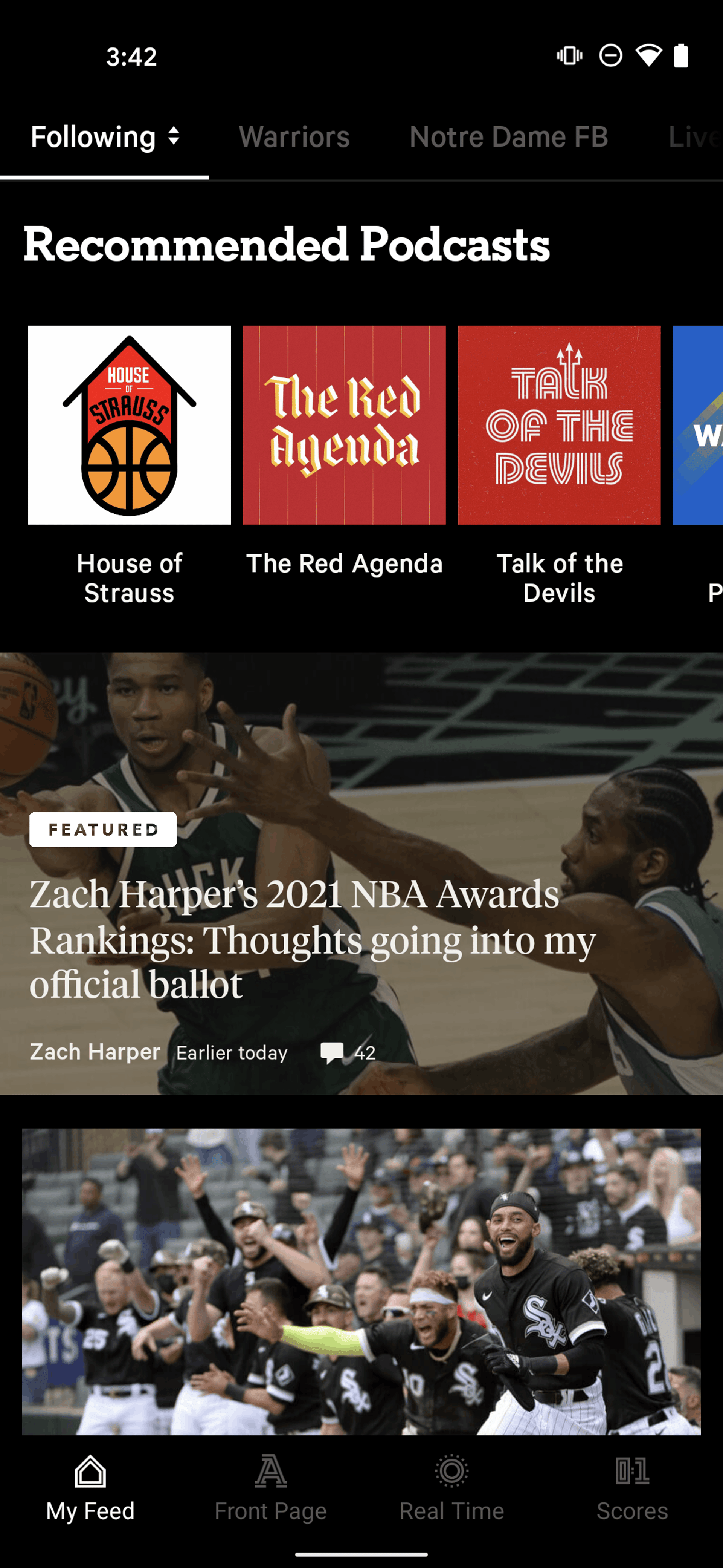 The Athletic Android Sports interface screenshot 22