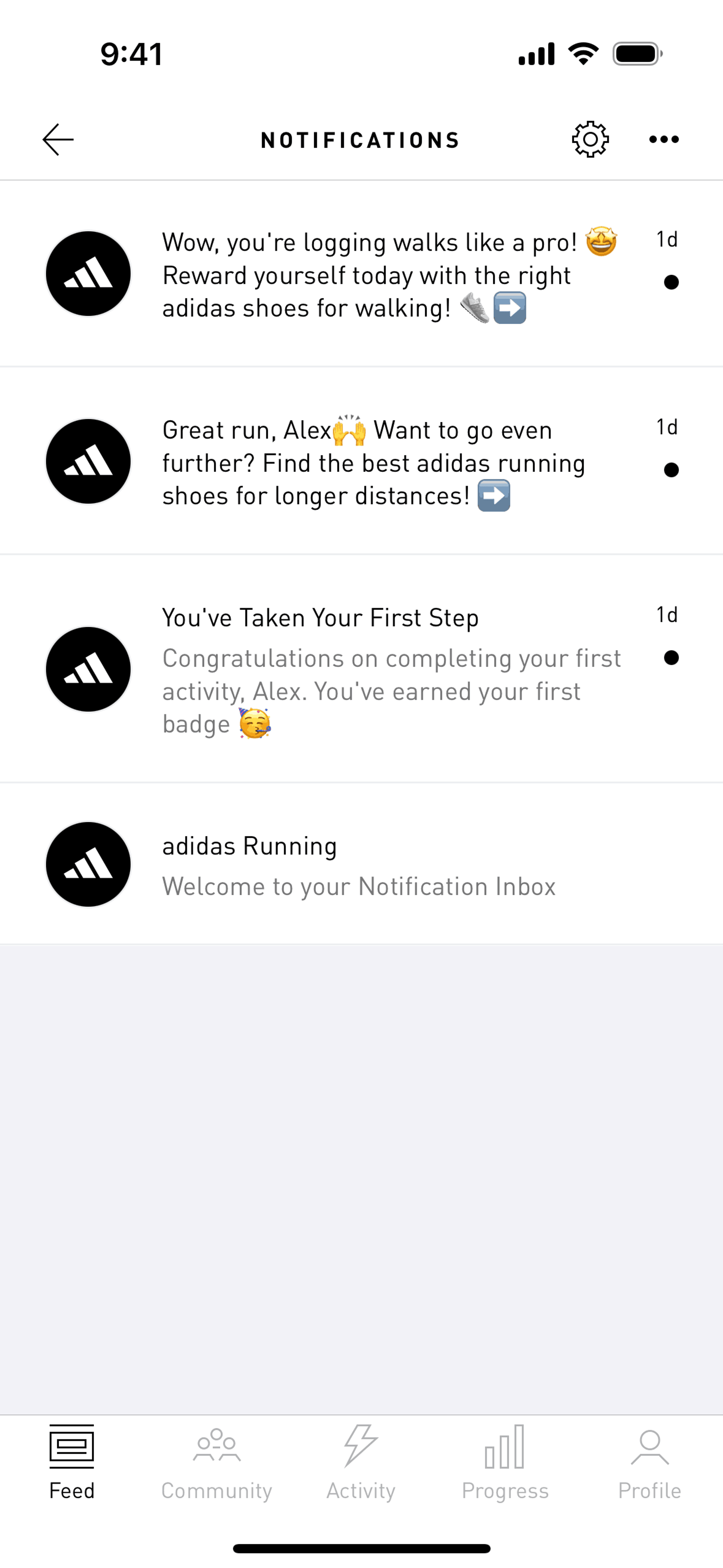adidas Running iOS Health & Fitness interface screenshot 15