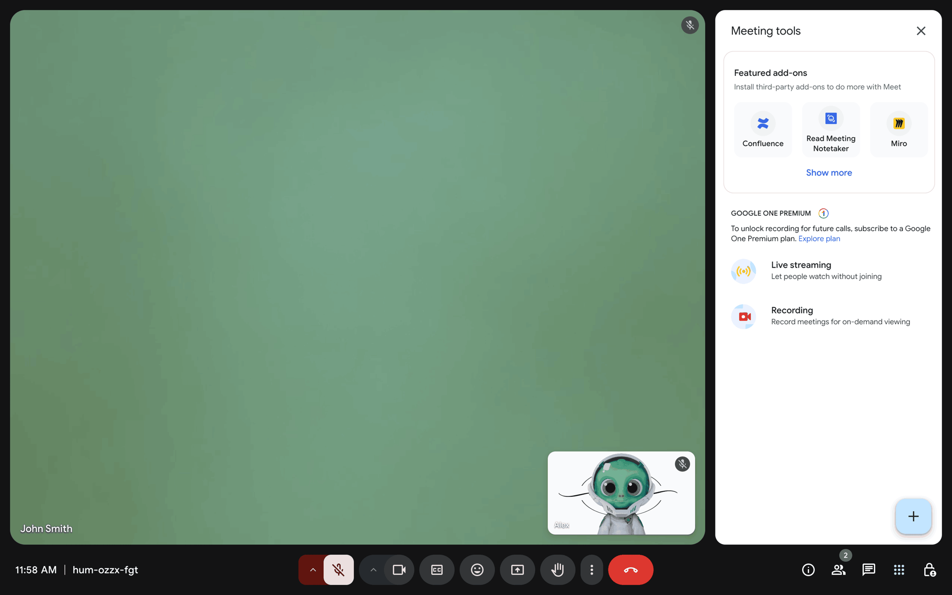 Google Meet Web Social Networking interface screenshot 17