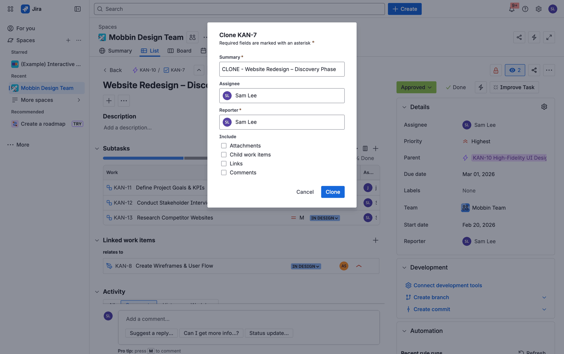 Jira Web Business interface screenshot 24