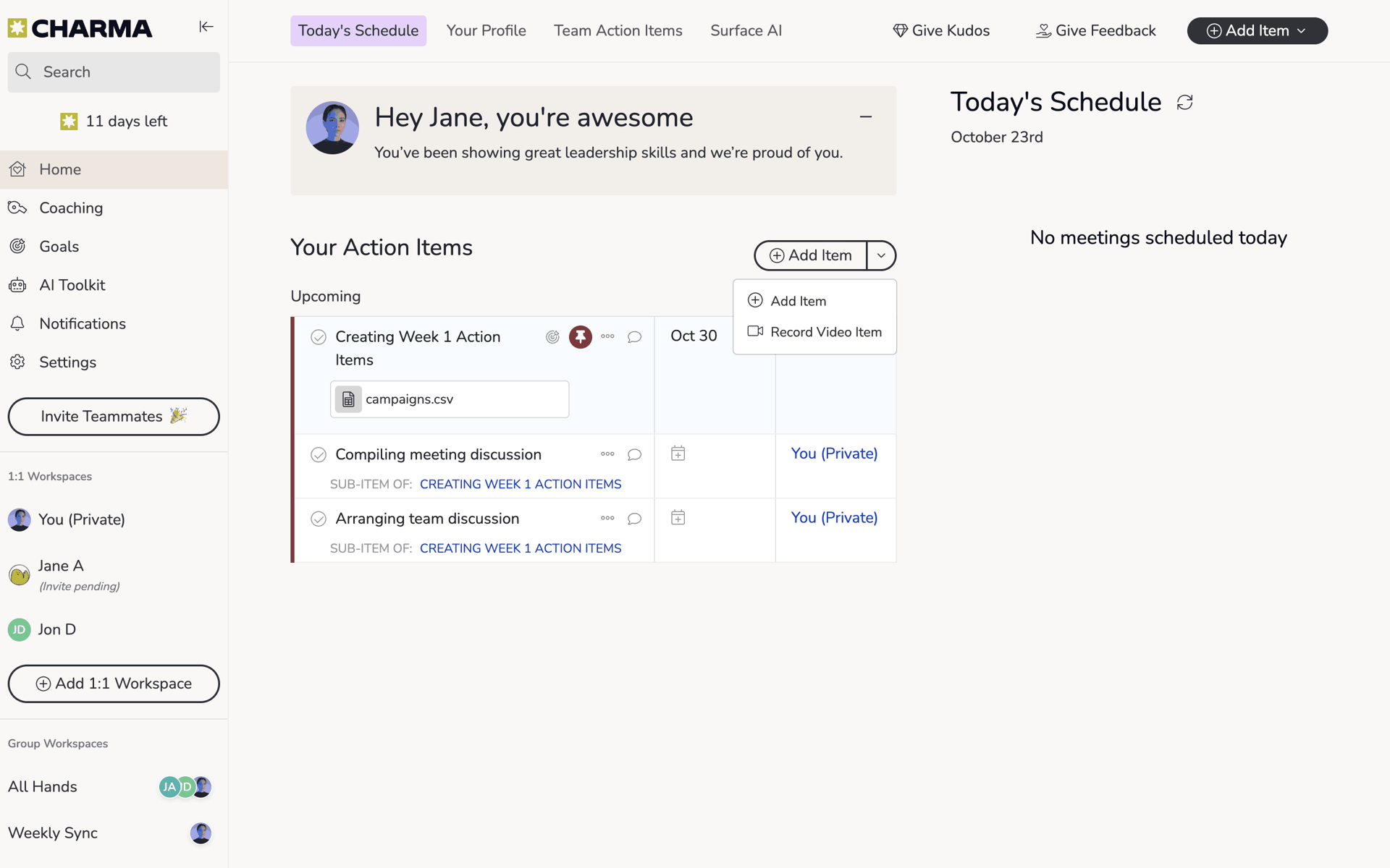 Charma Web Business interface screenshot 22