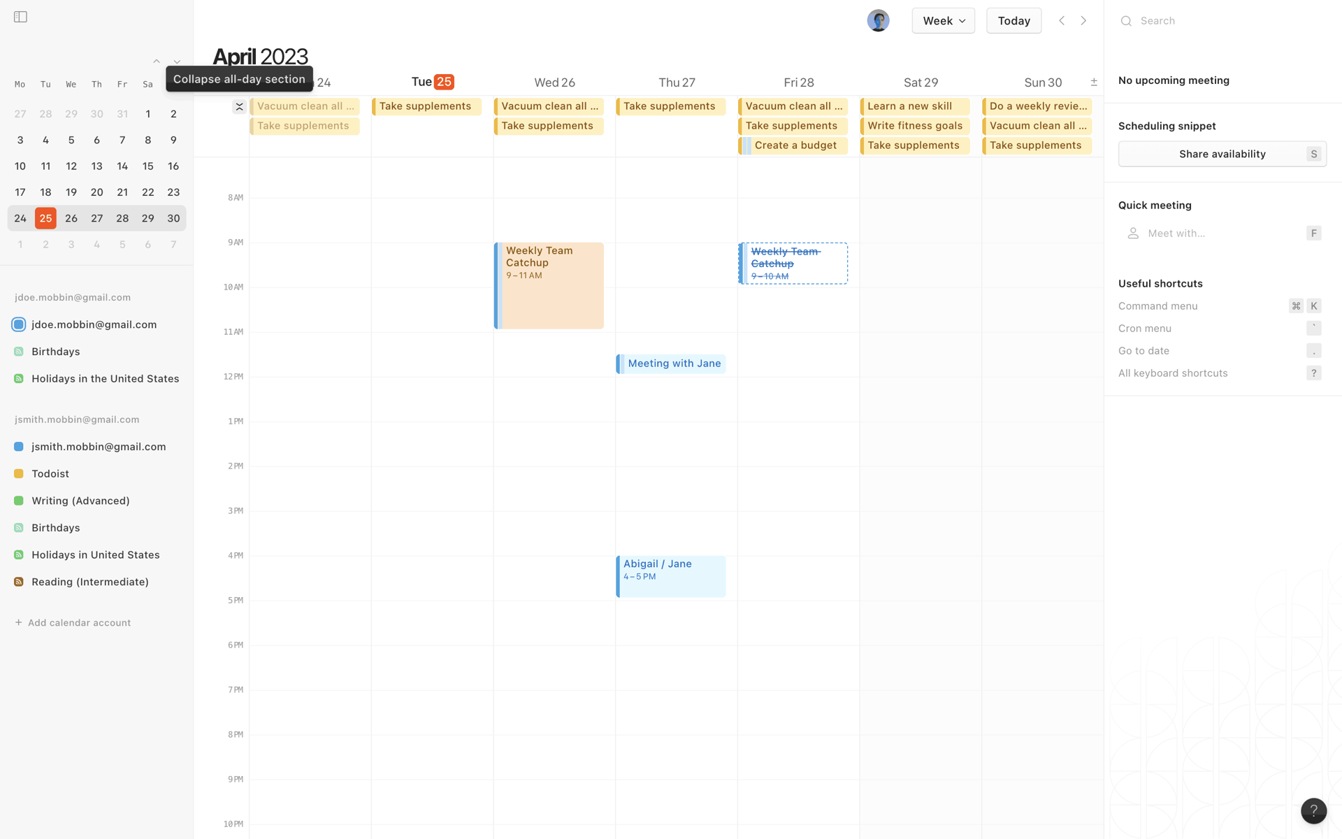 Cron Calendar Web Productivity interface screenshot 21