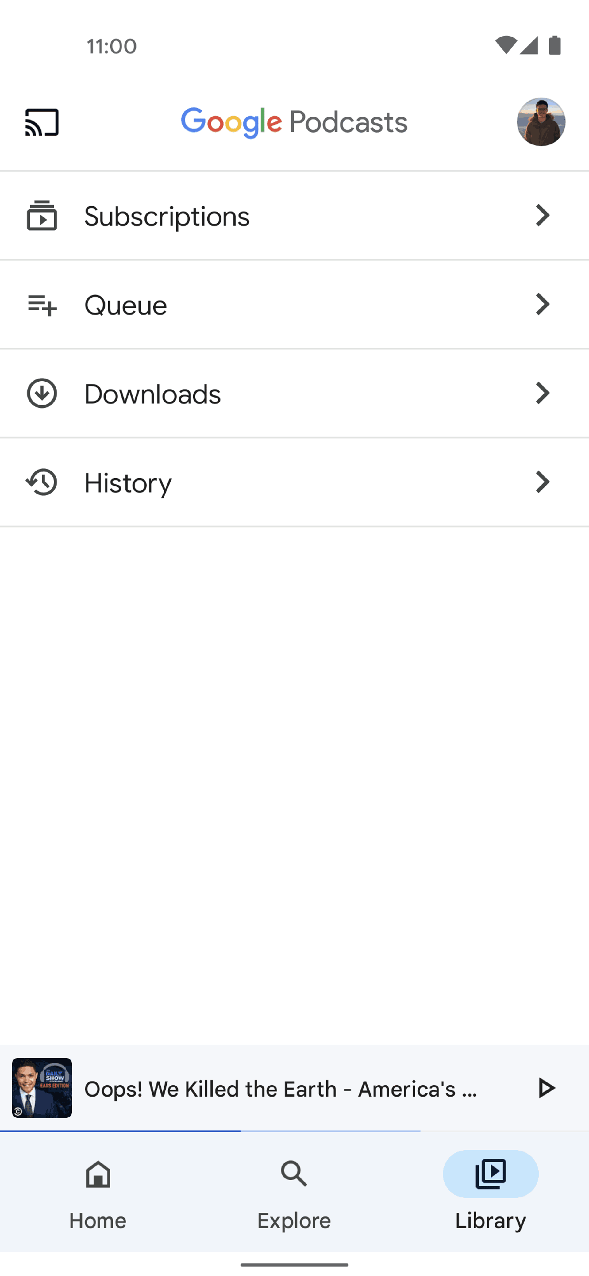 Google Podcasts Android Music & Audio interface screenshot 4
