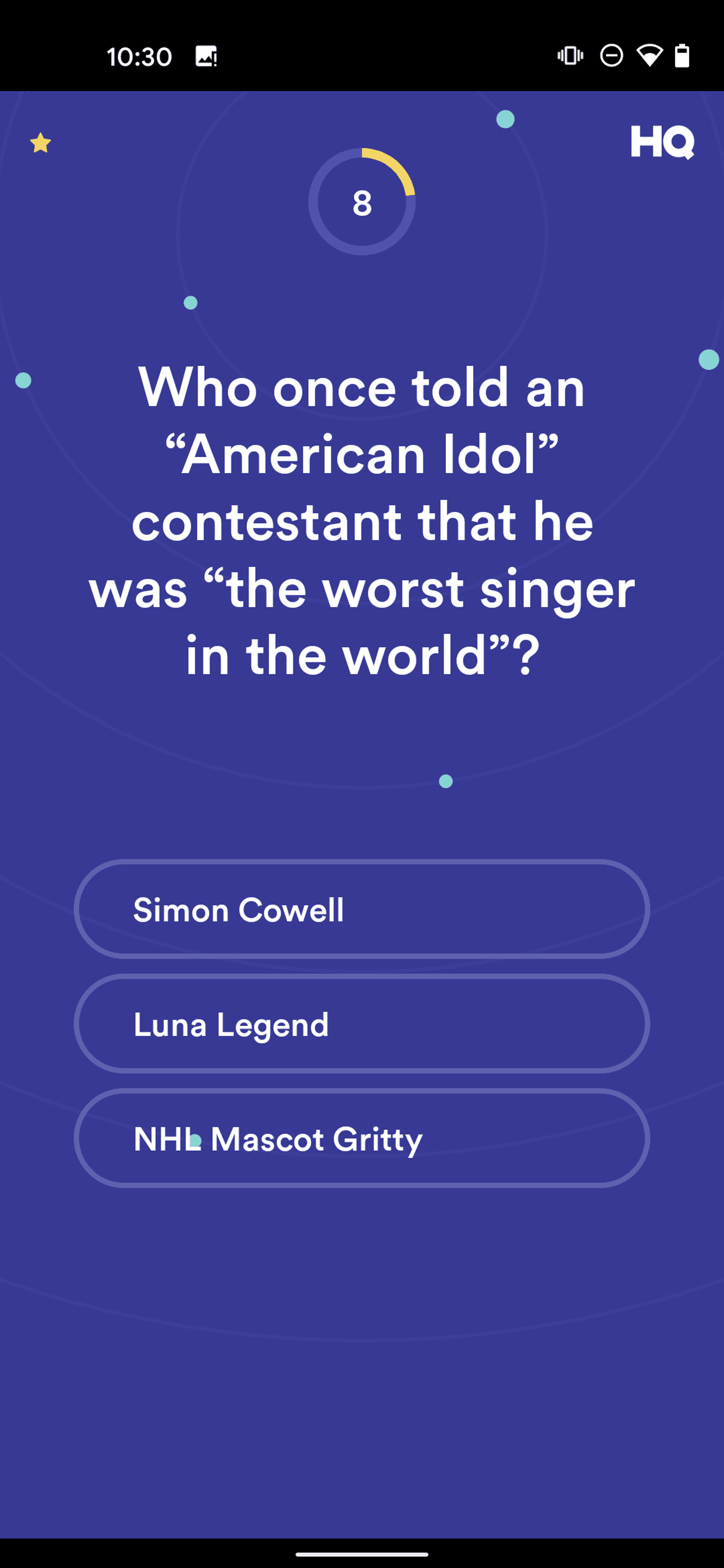 HQ Trivia Android Entertainment interface screenshot 14