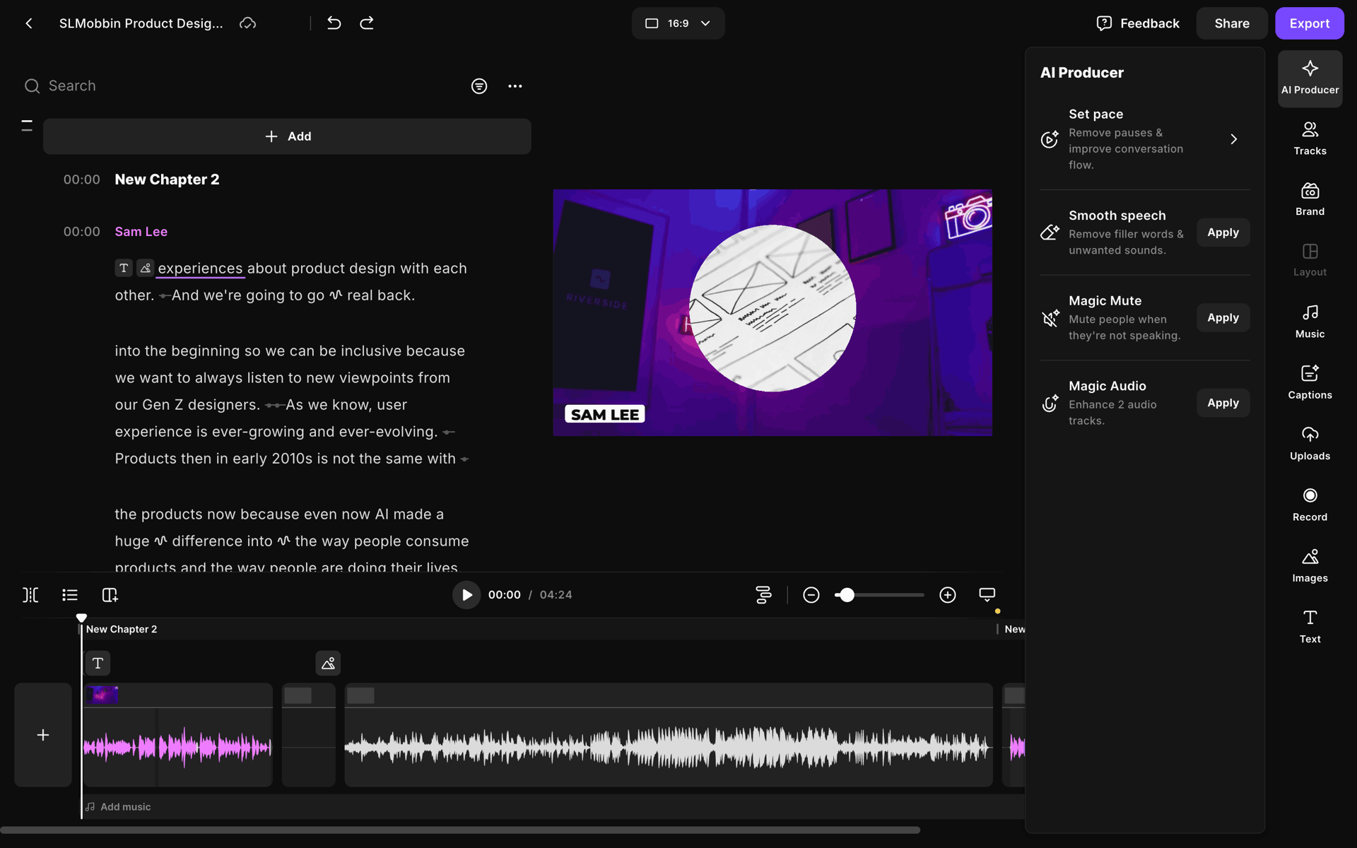 Riverside Web Photo & Video interface screenshot 8