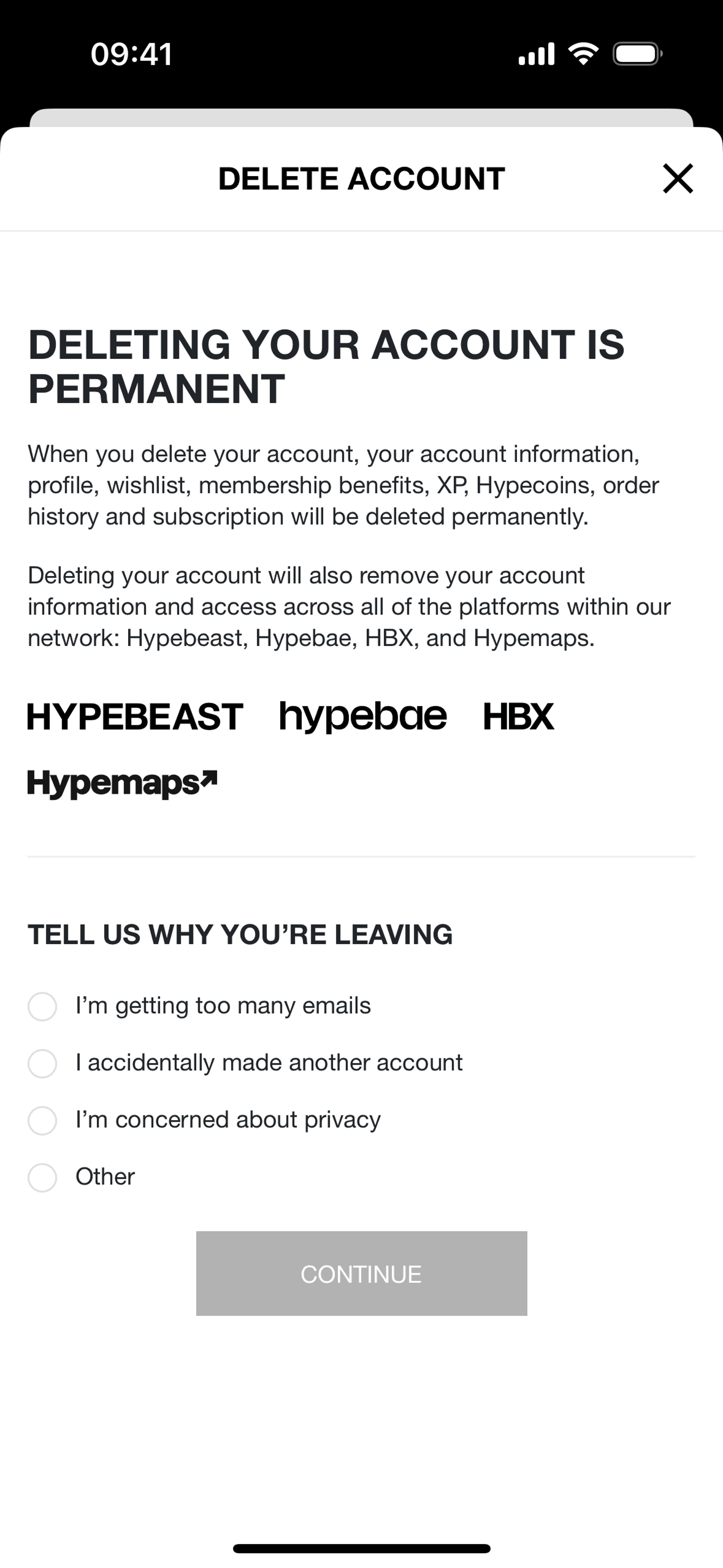 HBX iOS Shopping interface screenshot 21