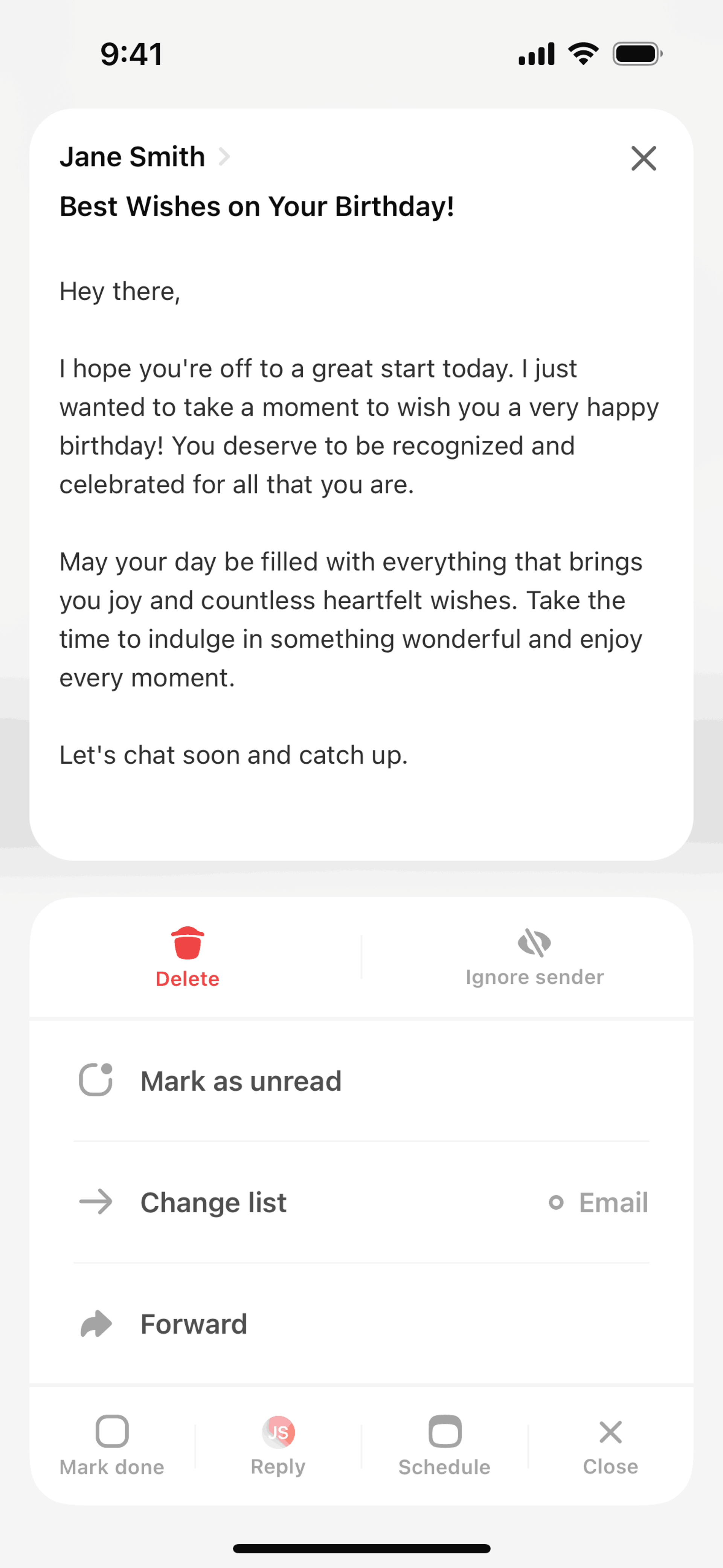Amie iOS Productivity interface screenshot 15