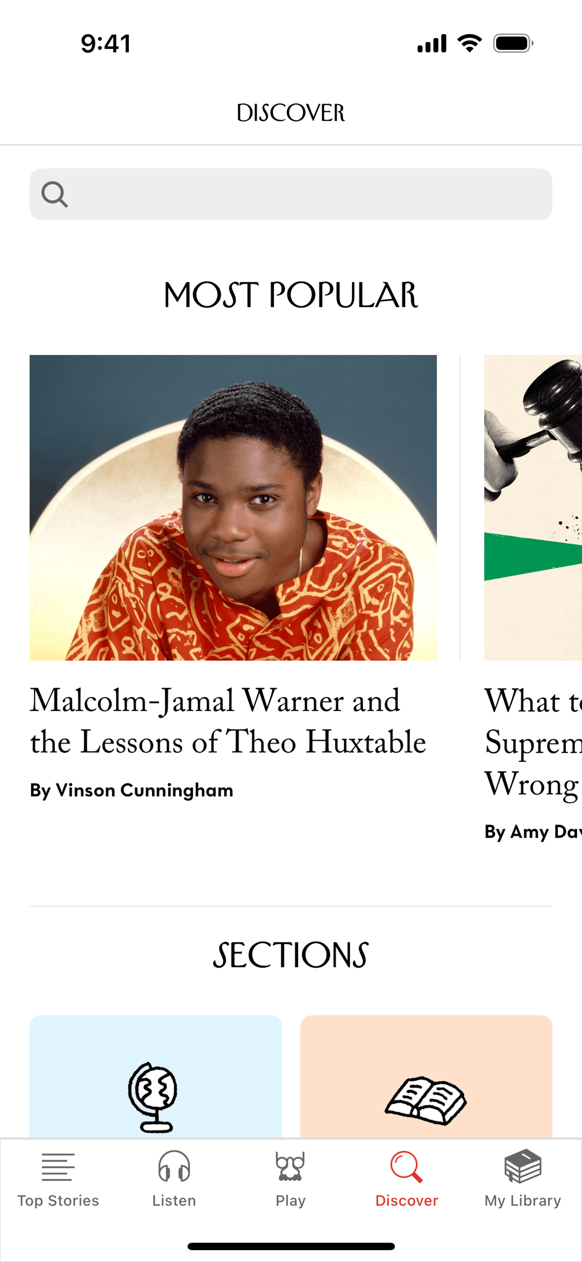 The New Yorker iOS News interface screenshot 16