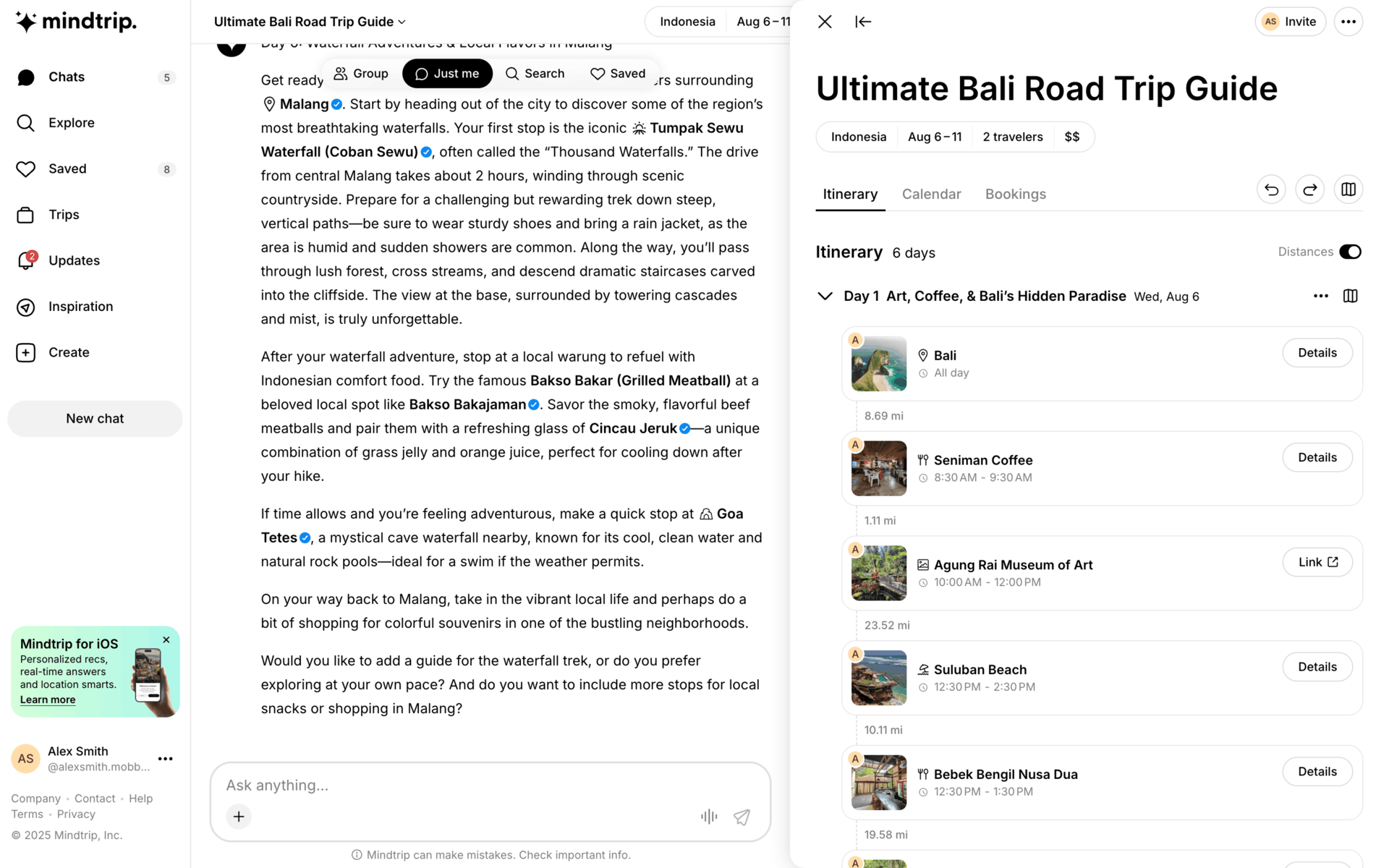 Mindtrip Web AI interface screenshot 7