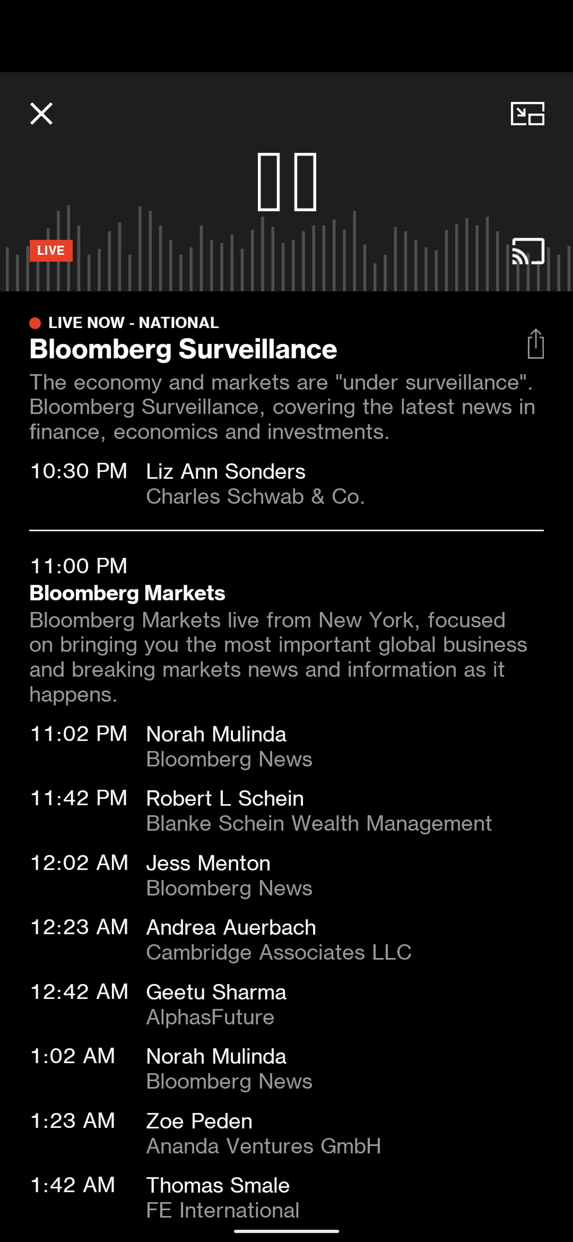 Bloomberg Android News interface screenshot 5