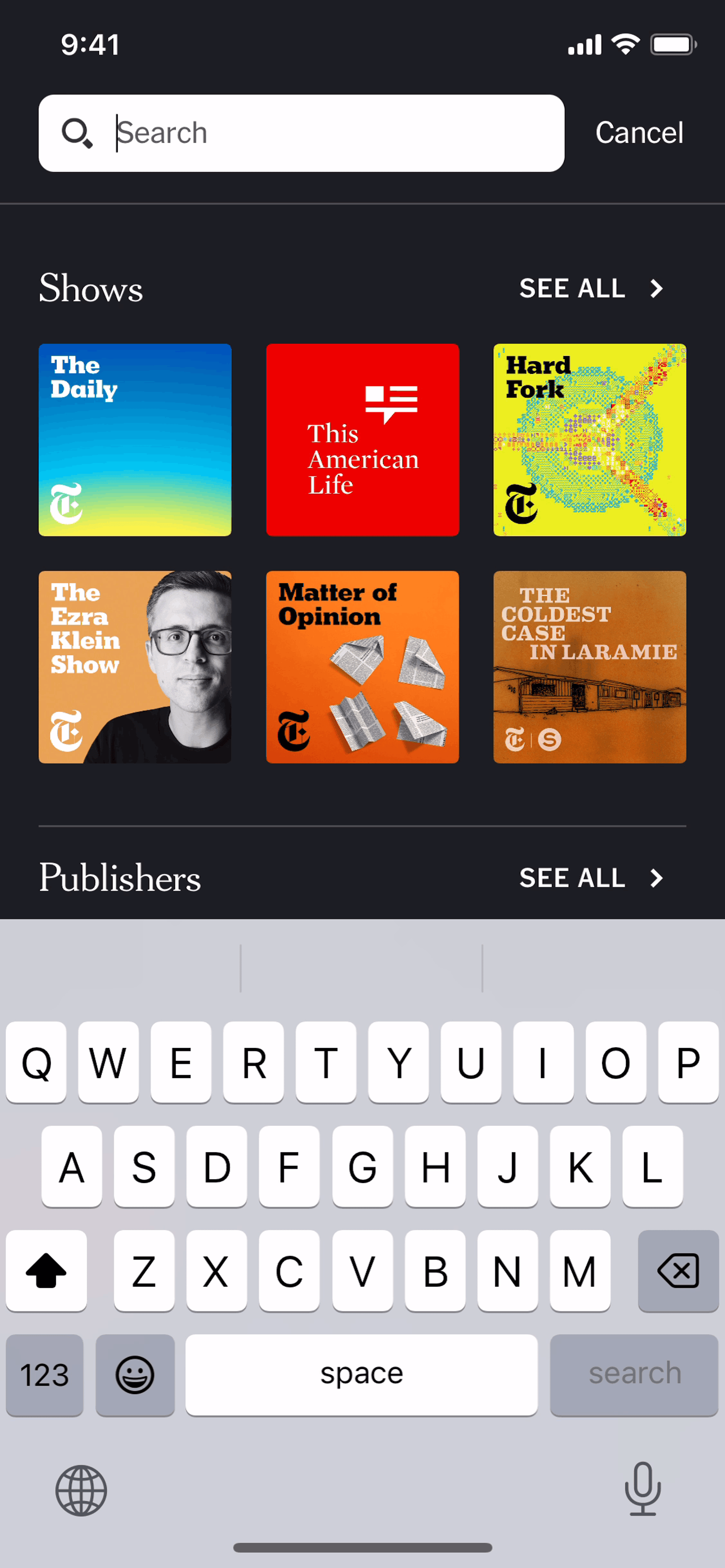 NYT Audio iOS Music & Audio interface screenshot 15