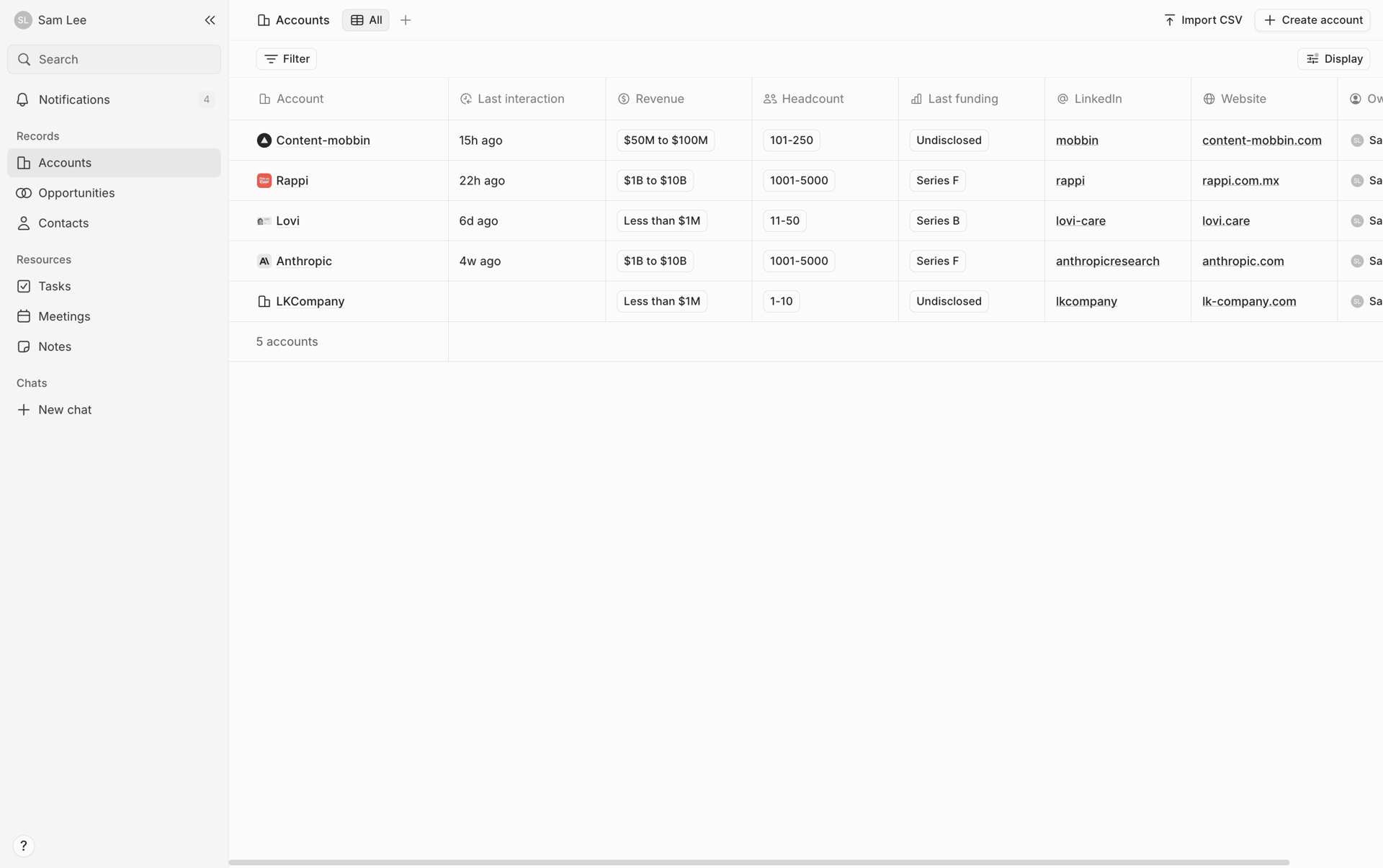 Lightfield Web Business interface screenshot 9
