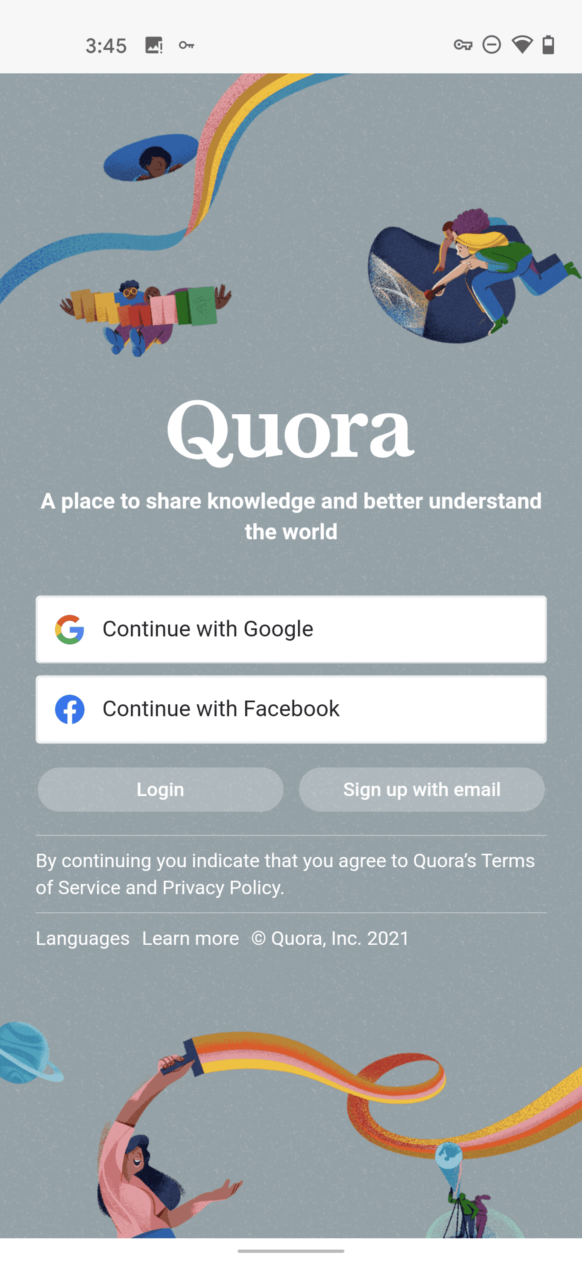 Quora Android News interface screenshot 2
