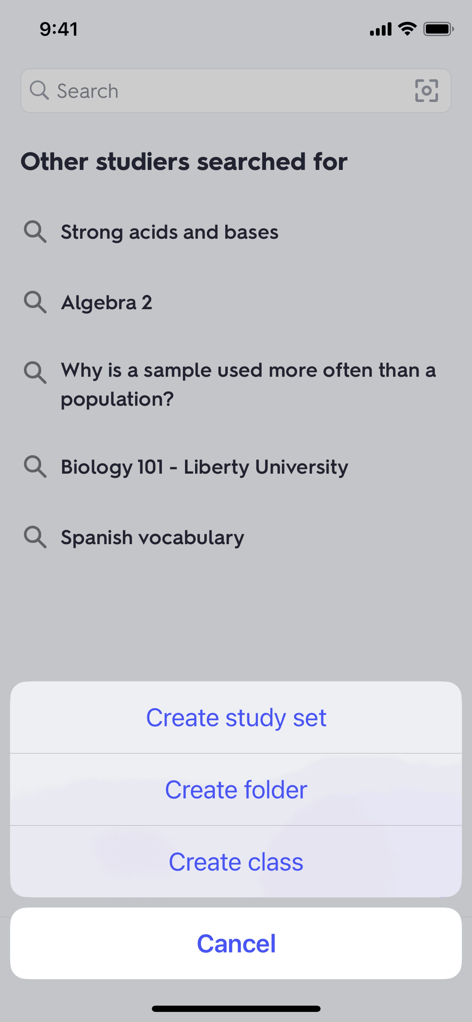 Quizlet iOS Education interface screenshot 16