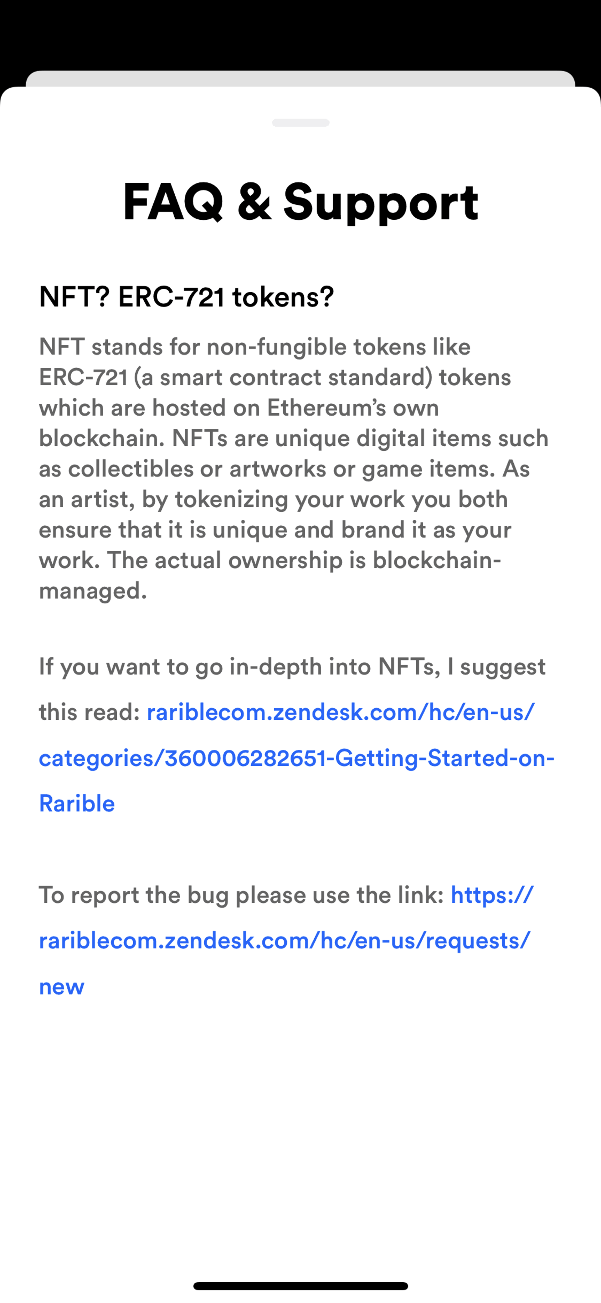 Rarible iOS Crypto & Web3 interface screenshot 12