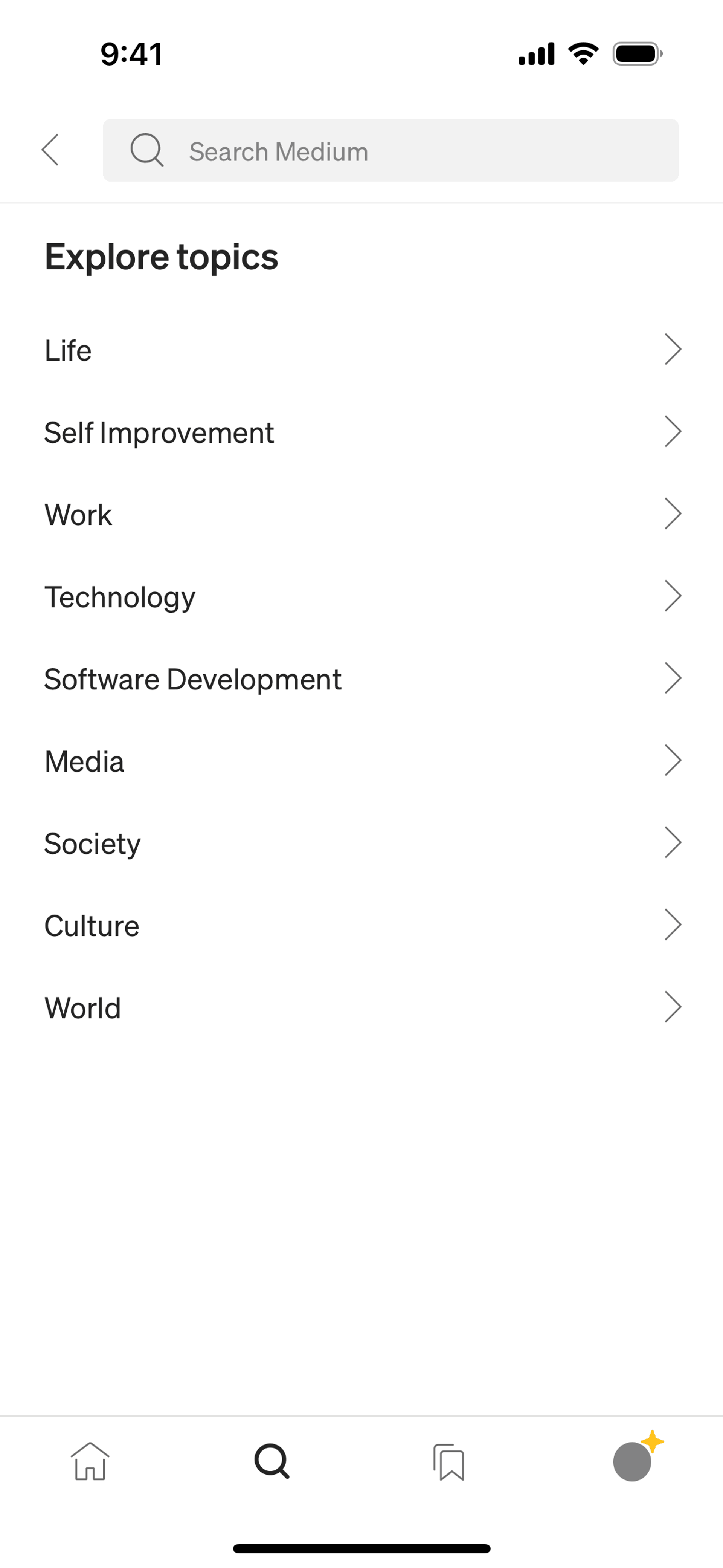 Medium iOS News interface screenshot 10