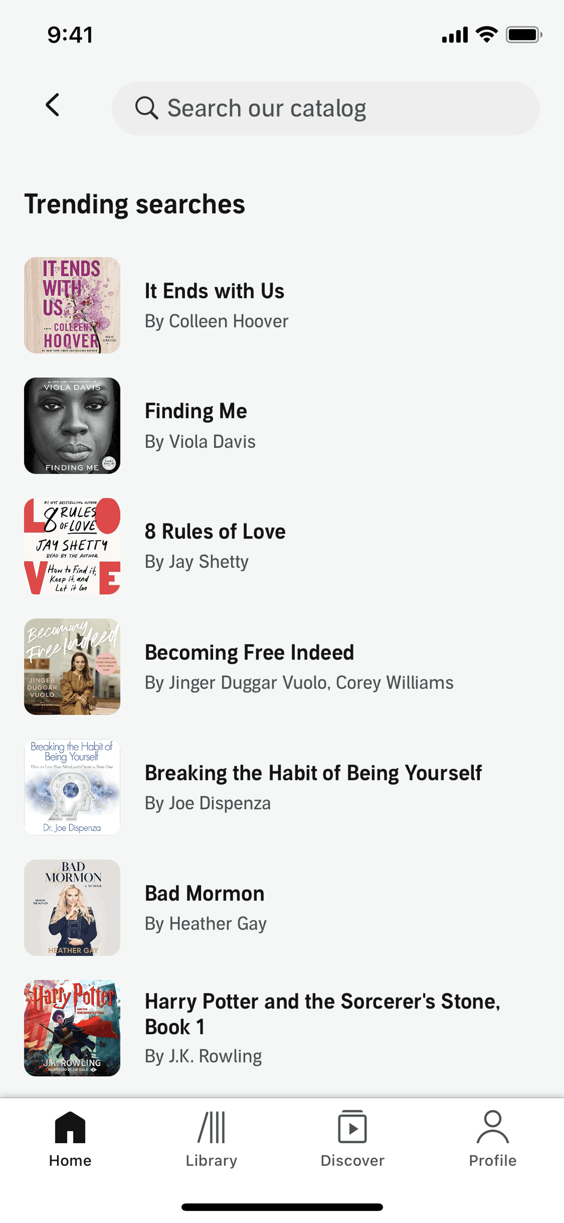 Audible iOS Entertainment interface screenshot 16