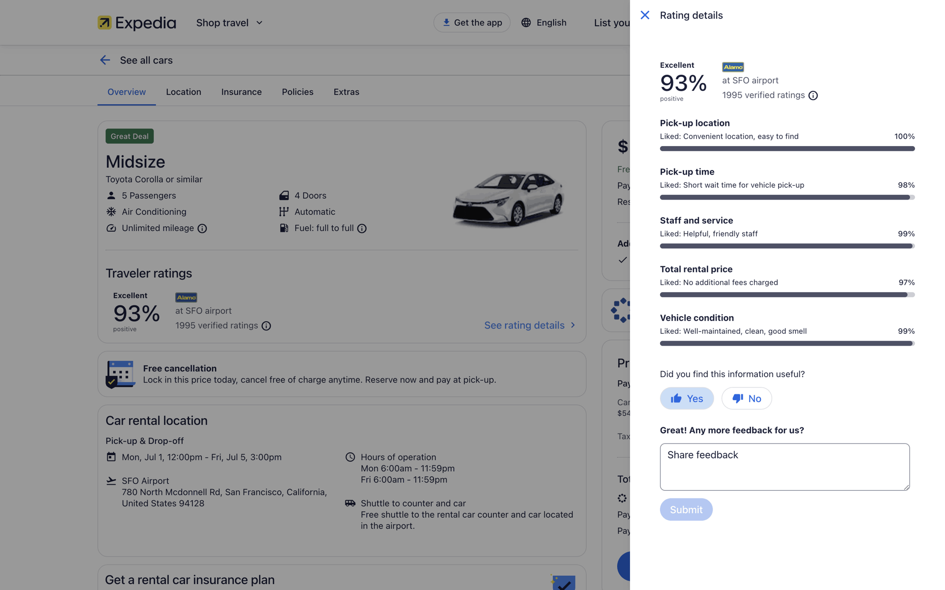 Expedia Web Travel & Transportation interface screenshot 19