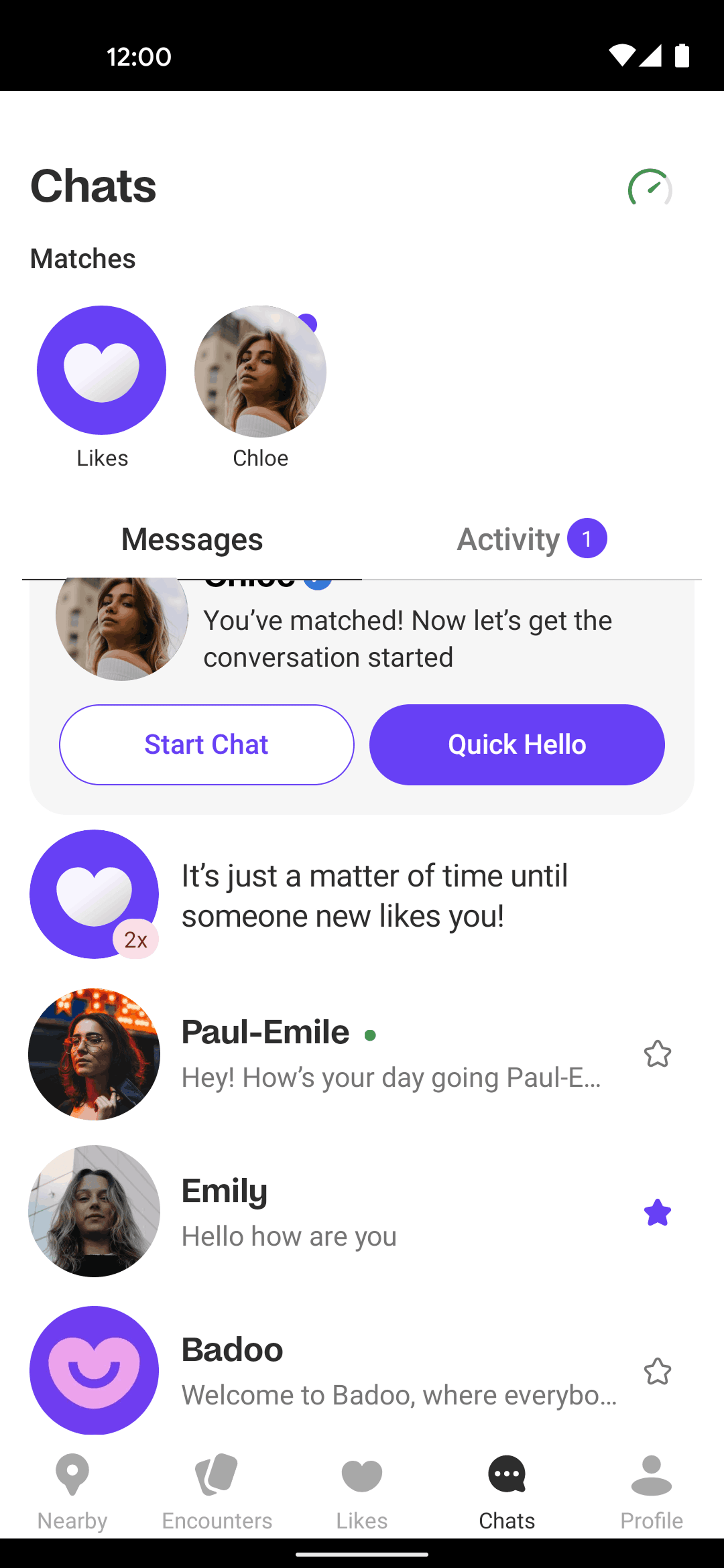 Badoo Android Lifestyle interface screenshot 4