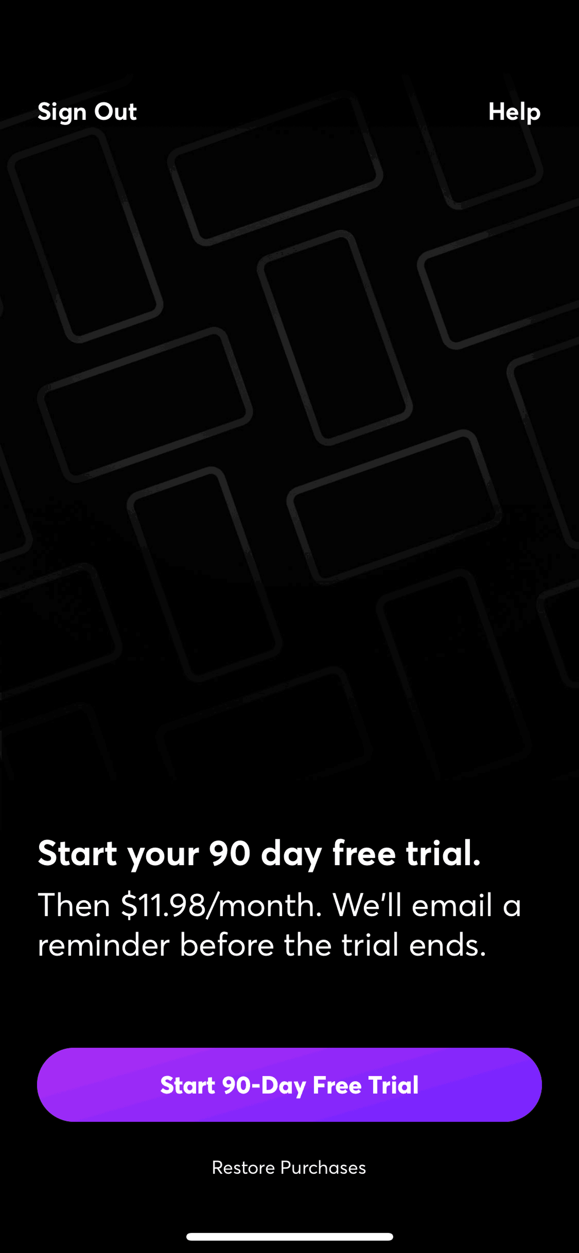 Quibi iOS Entertainment interface screenshot 16