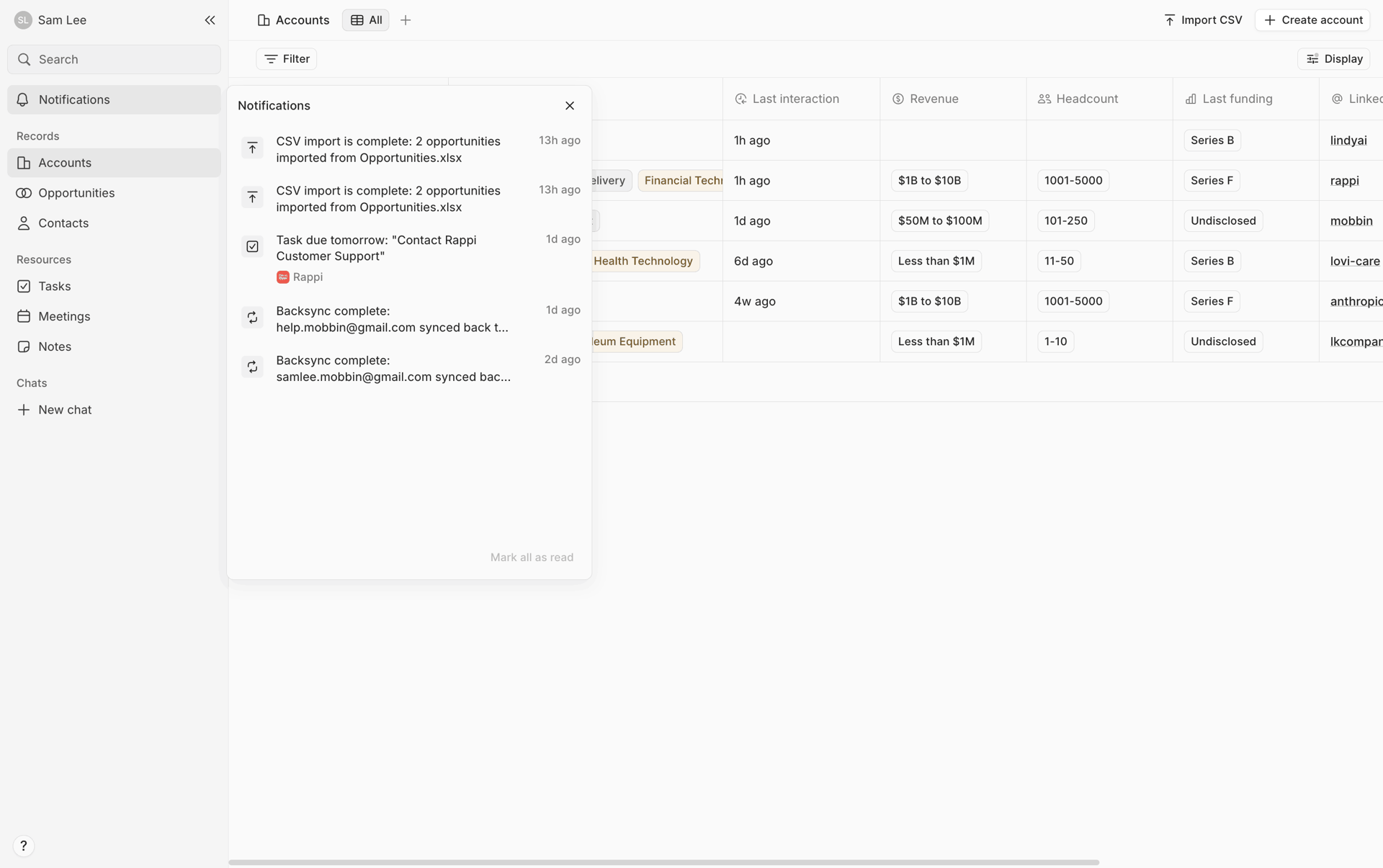 Lightfield Web Business interface screenshot 21