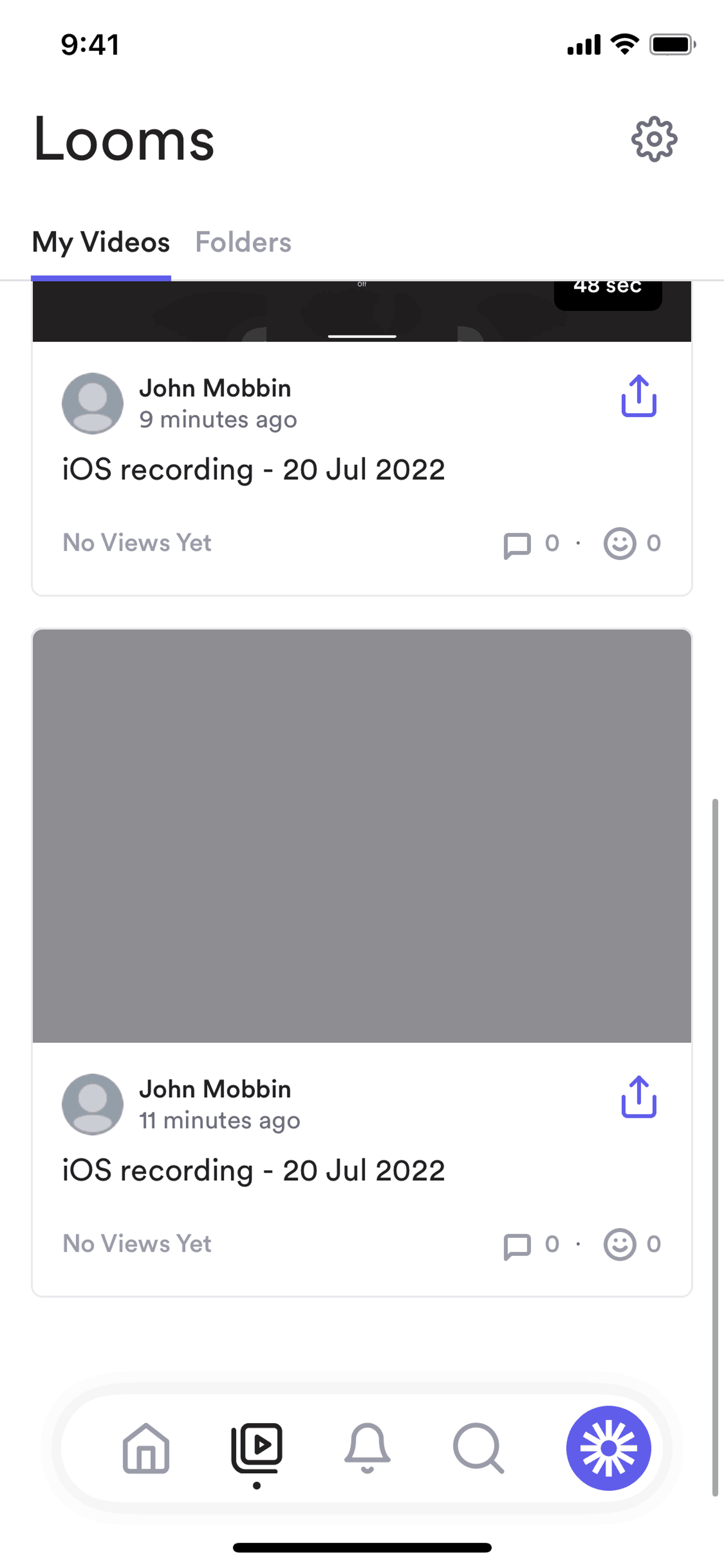 Loom iOS Photo & Video interface screenshot 17