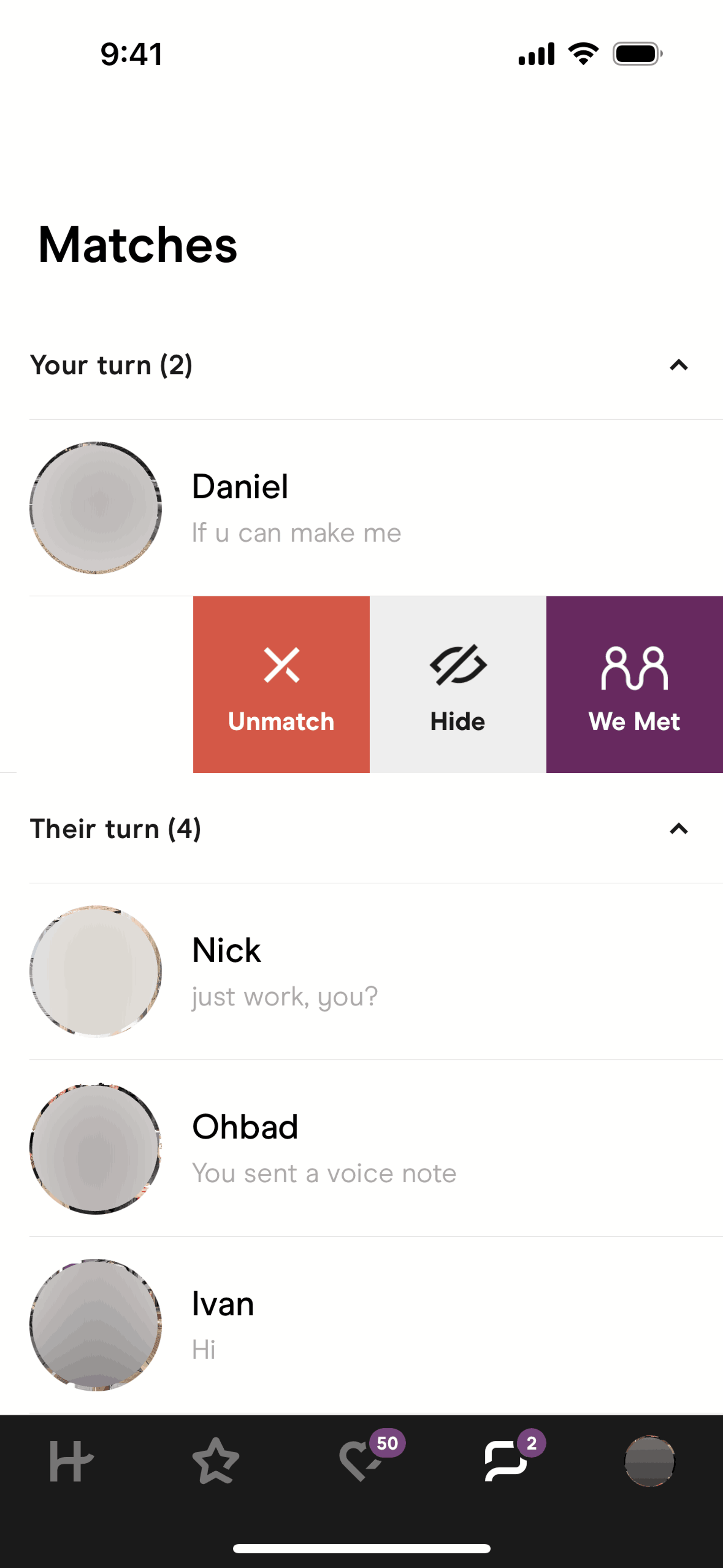 Hinge iOS Lifestyle interface screenshot 18