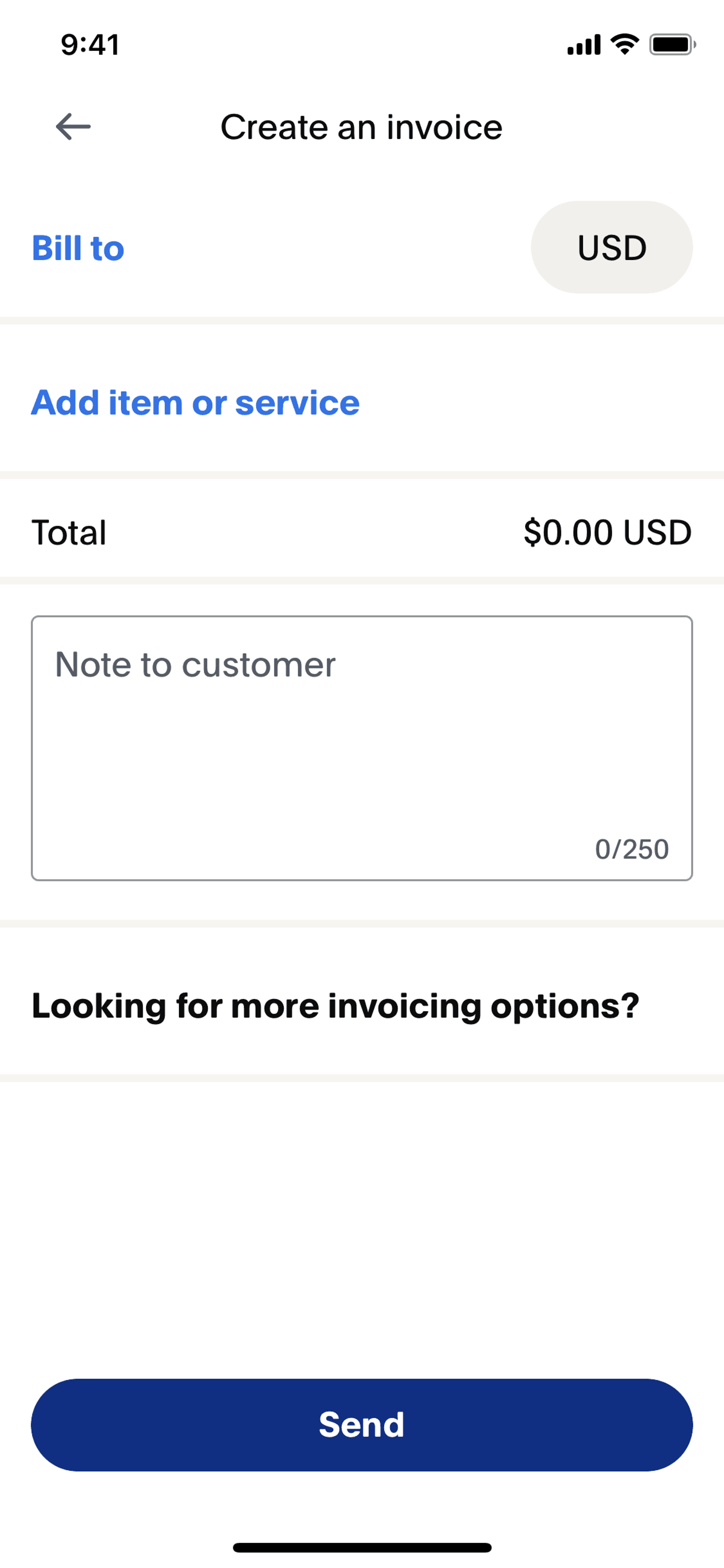 PayPal iOS Finance interface screenshot 4