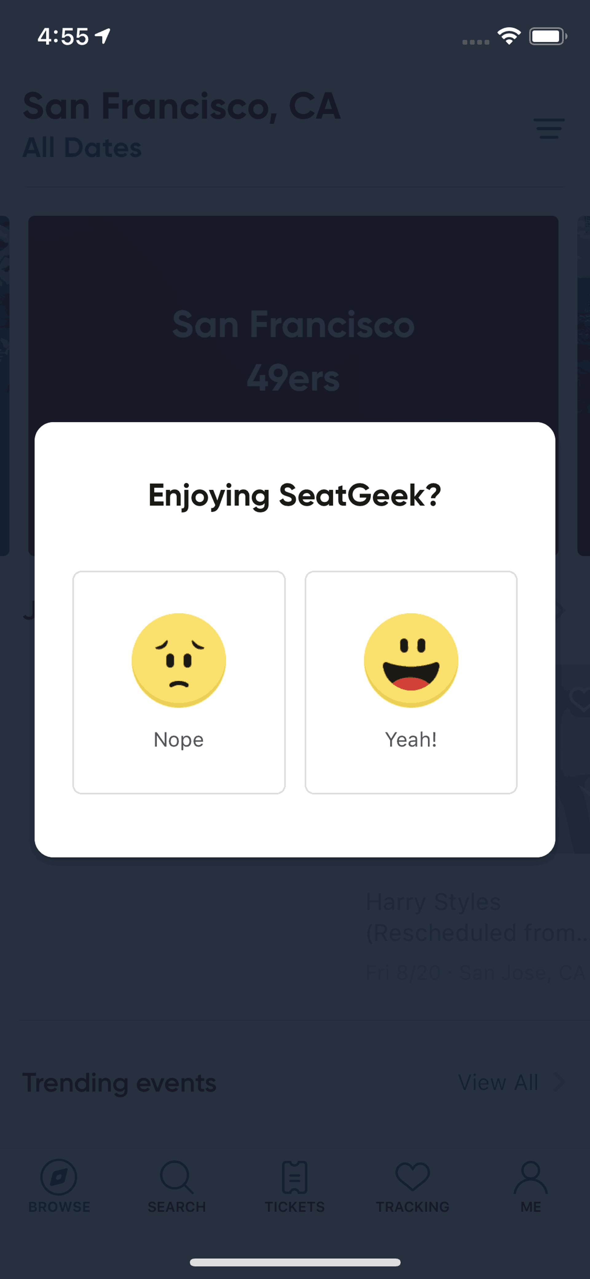 SeatGeek iOS Entertainment interface screenshot 14