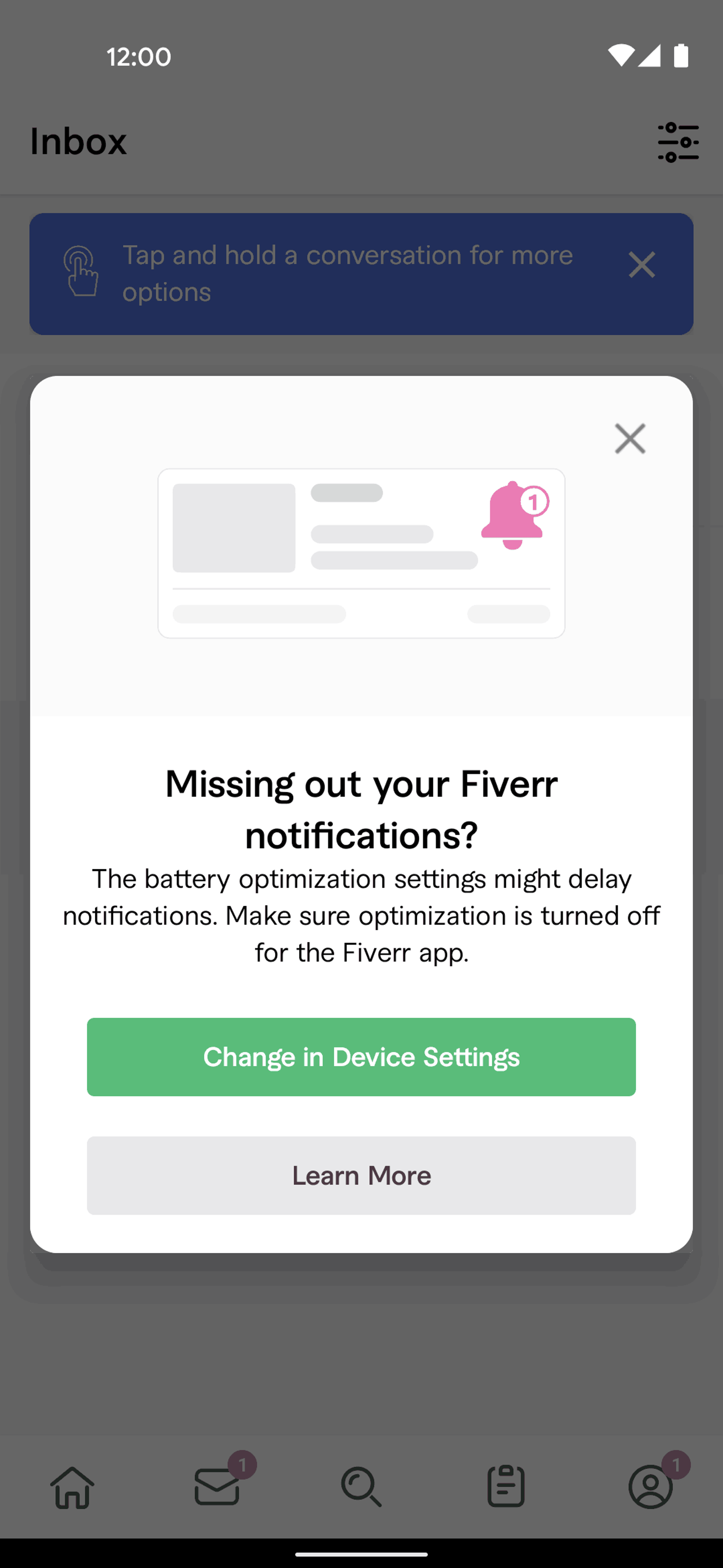Fiverr Android Business interface screenshot 4