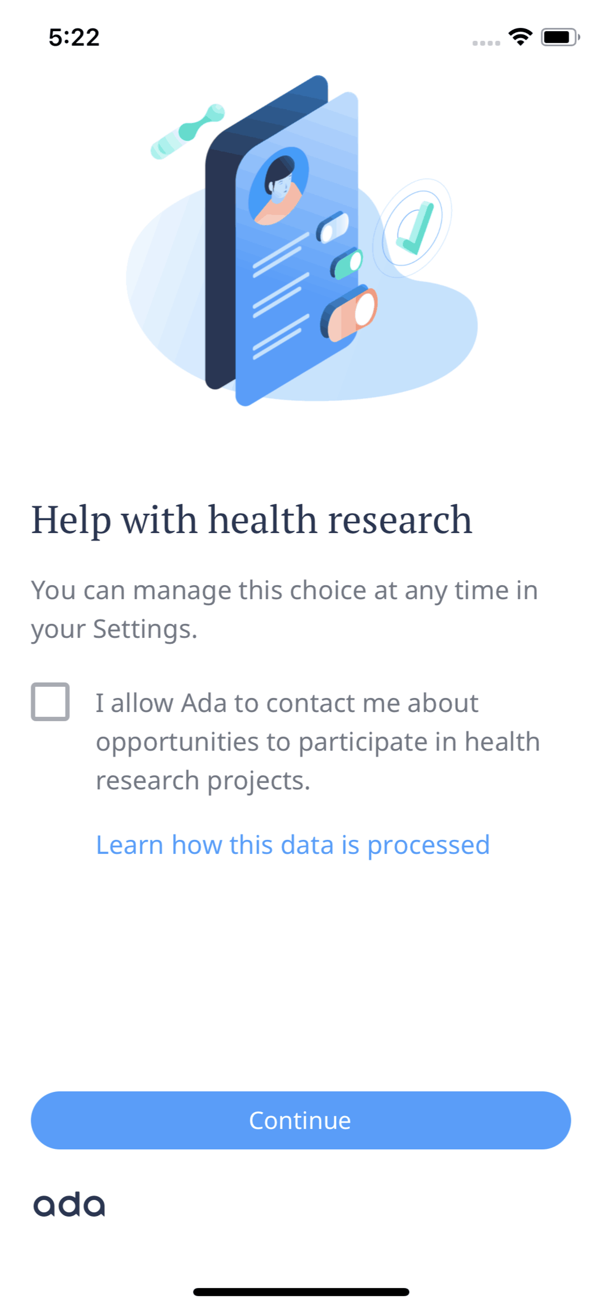 Ada iOS Health & Fitness interface screenshot 11