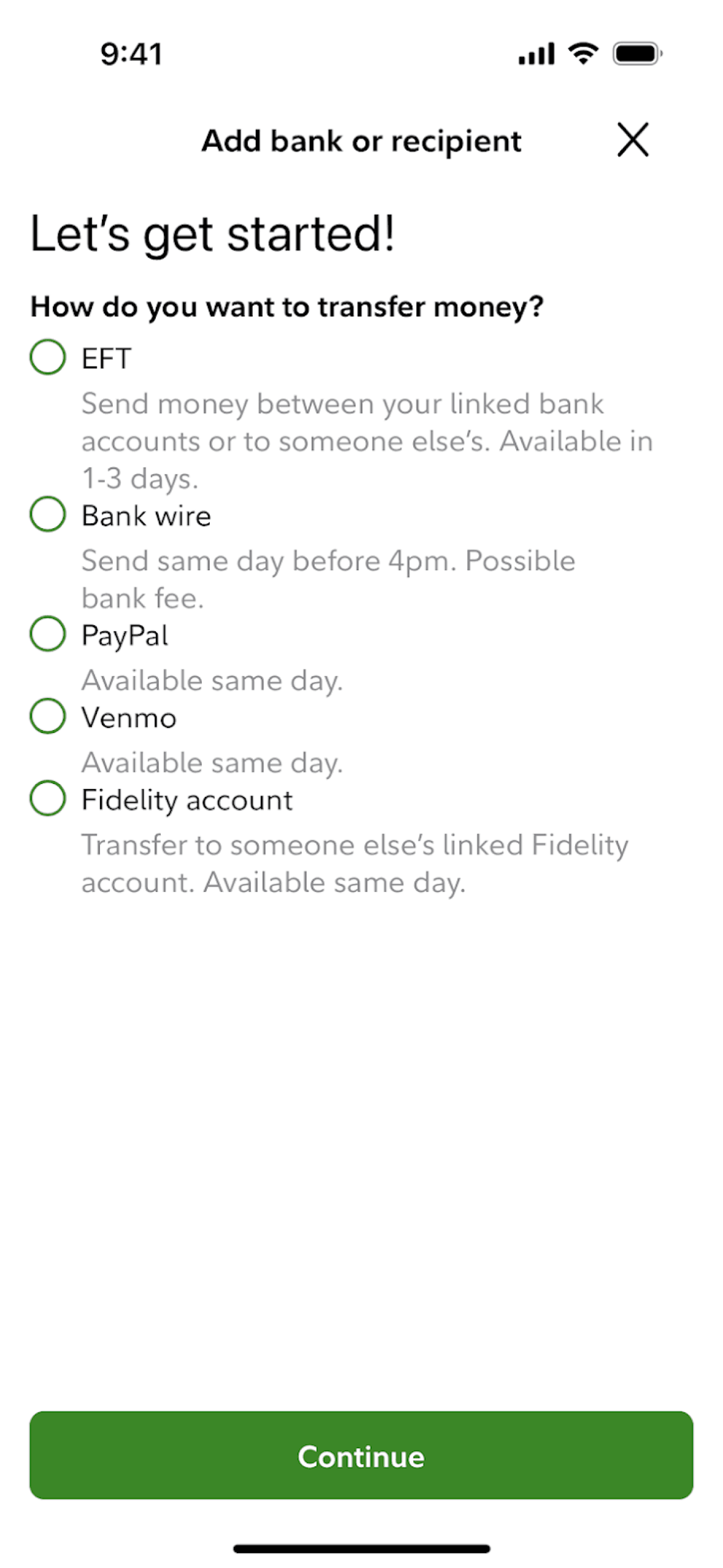 Fidelity iOS Finance interface screenshot 3