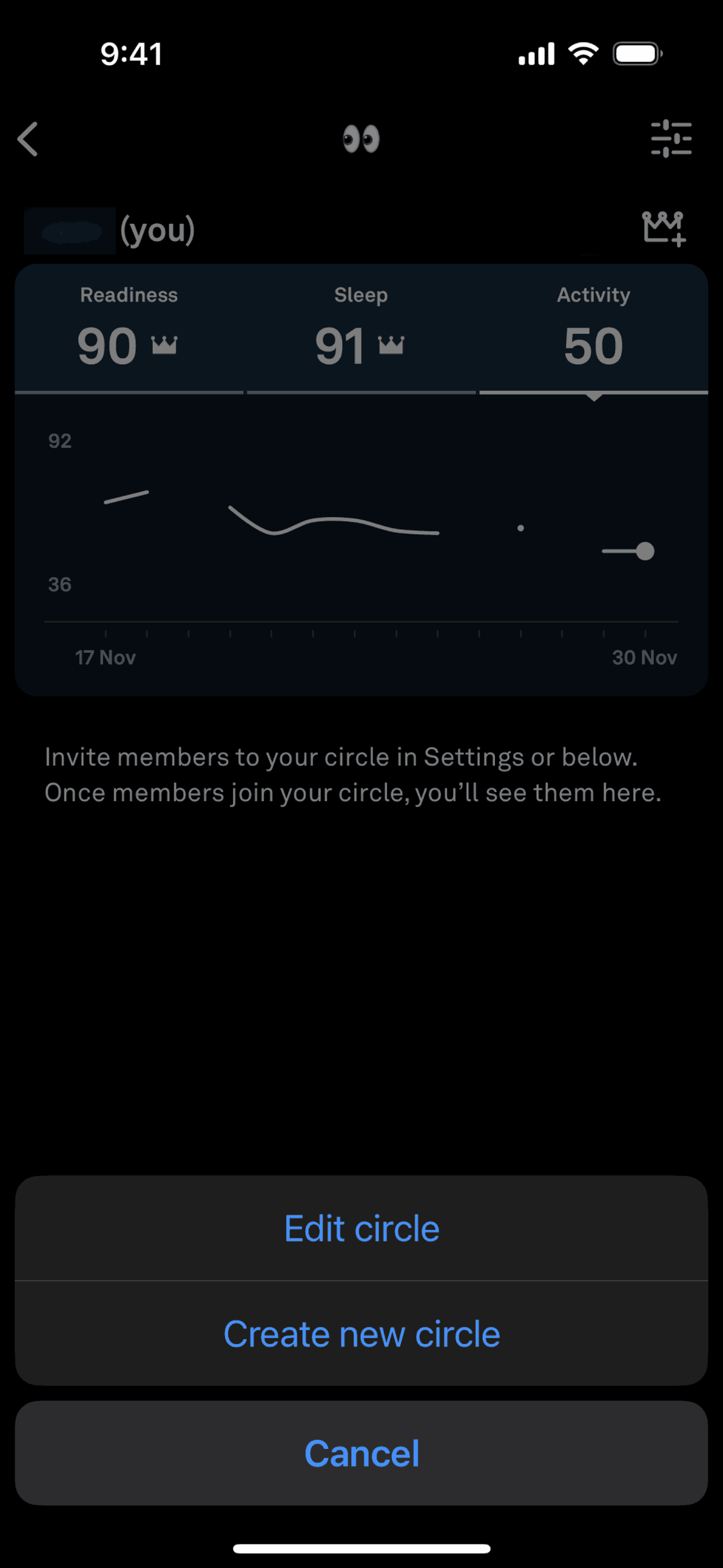 Oura iOS Health & Fitness interface screenshot 10