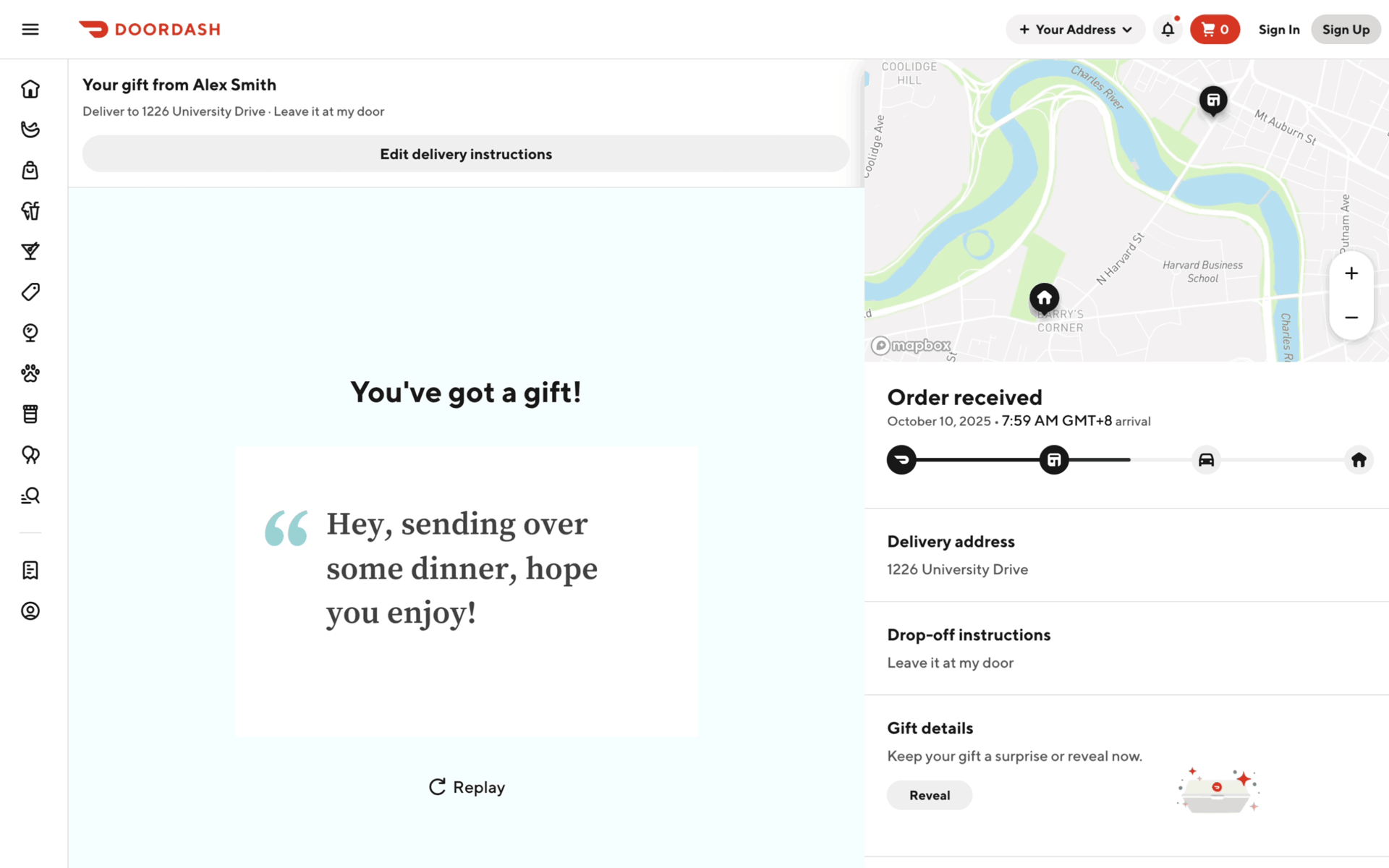 DoorDash Web Shopping interface screenshot 7