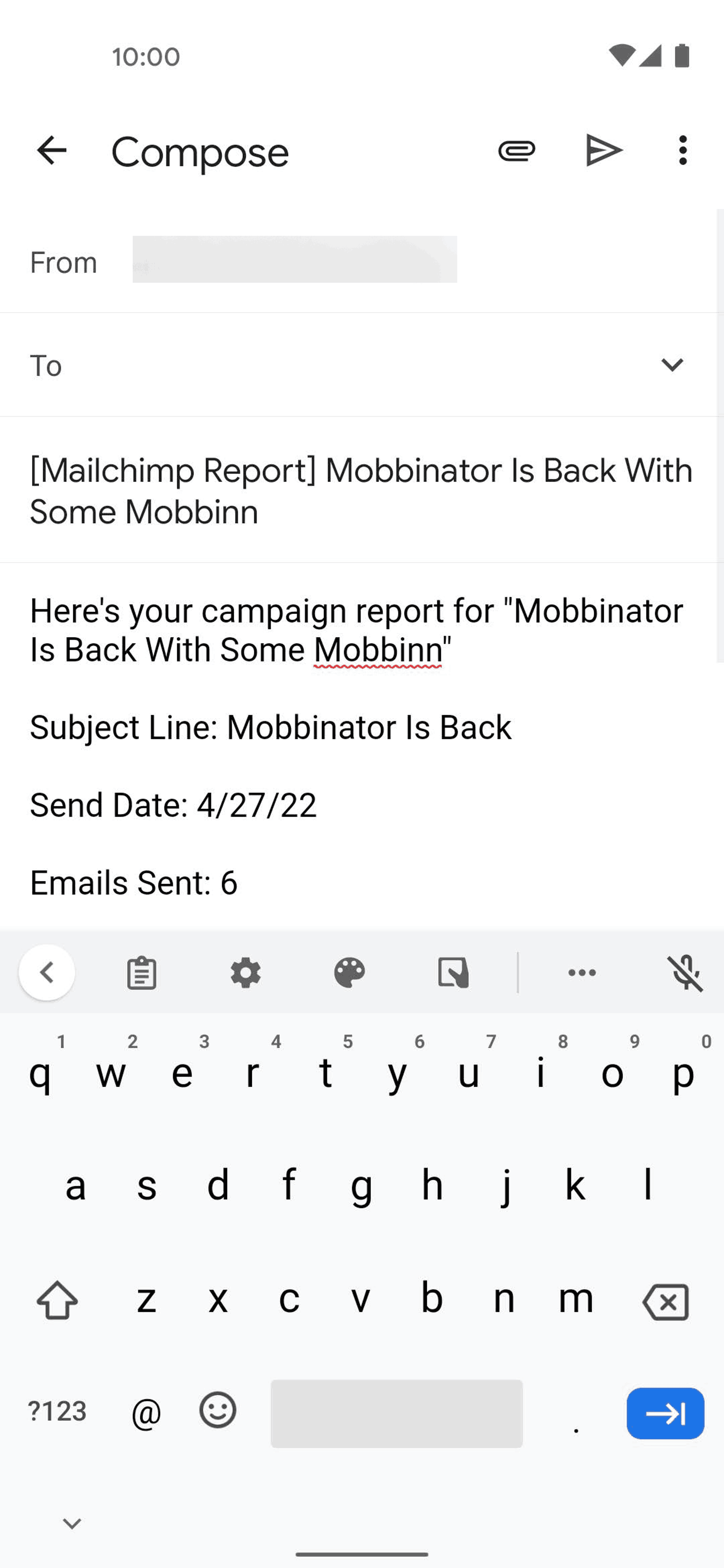 Mailchimp Android Business interface screenshot 18