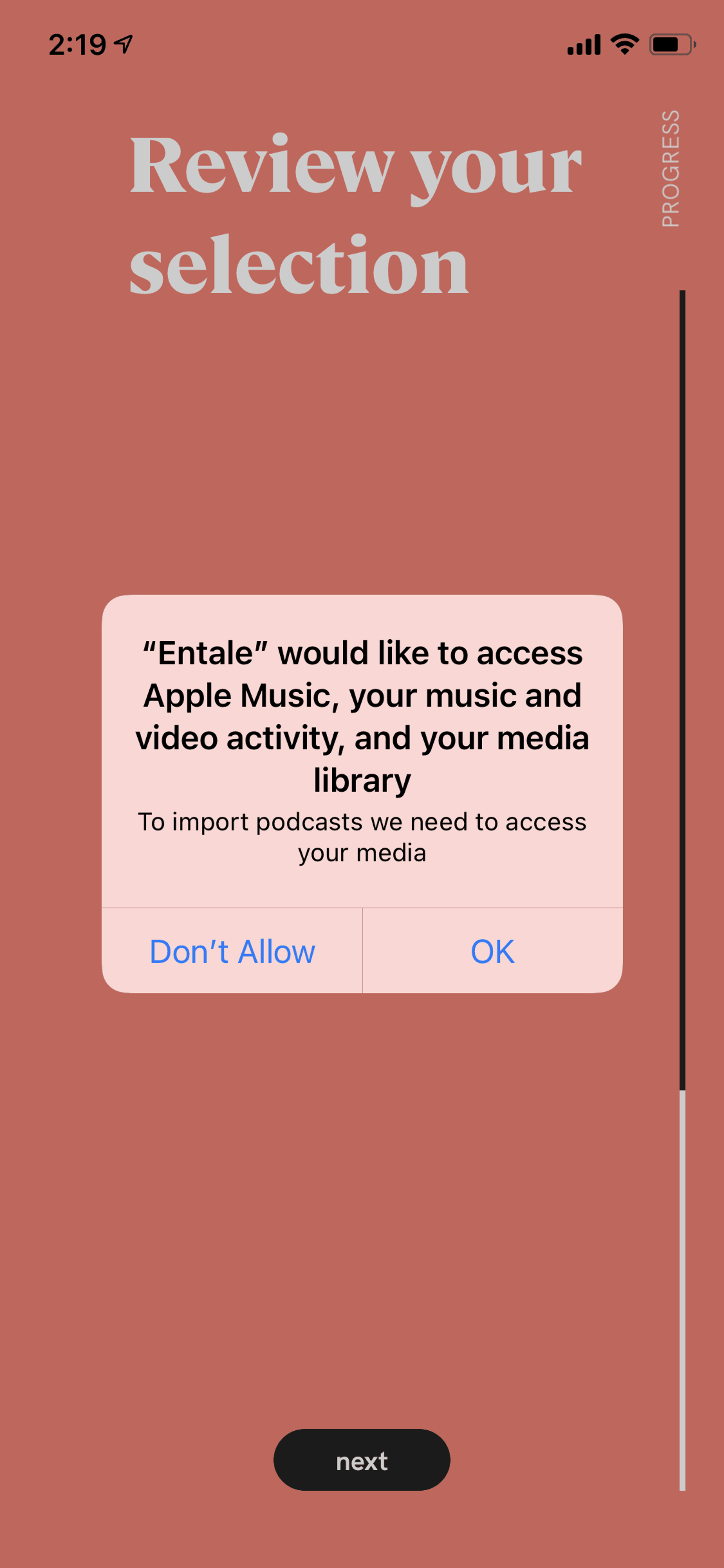 Entale iOS Entertainment interface screenshot 12