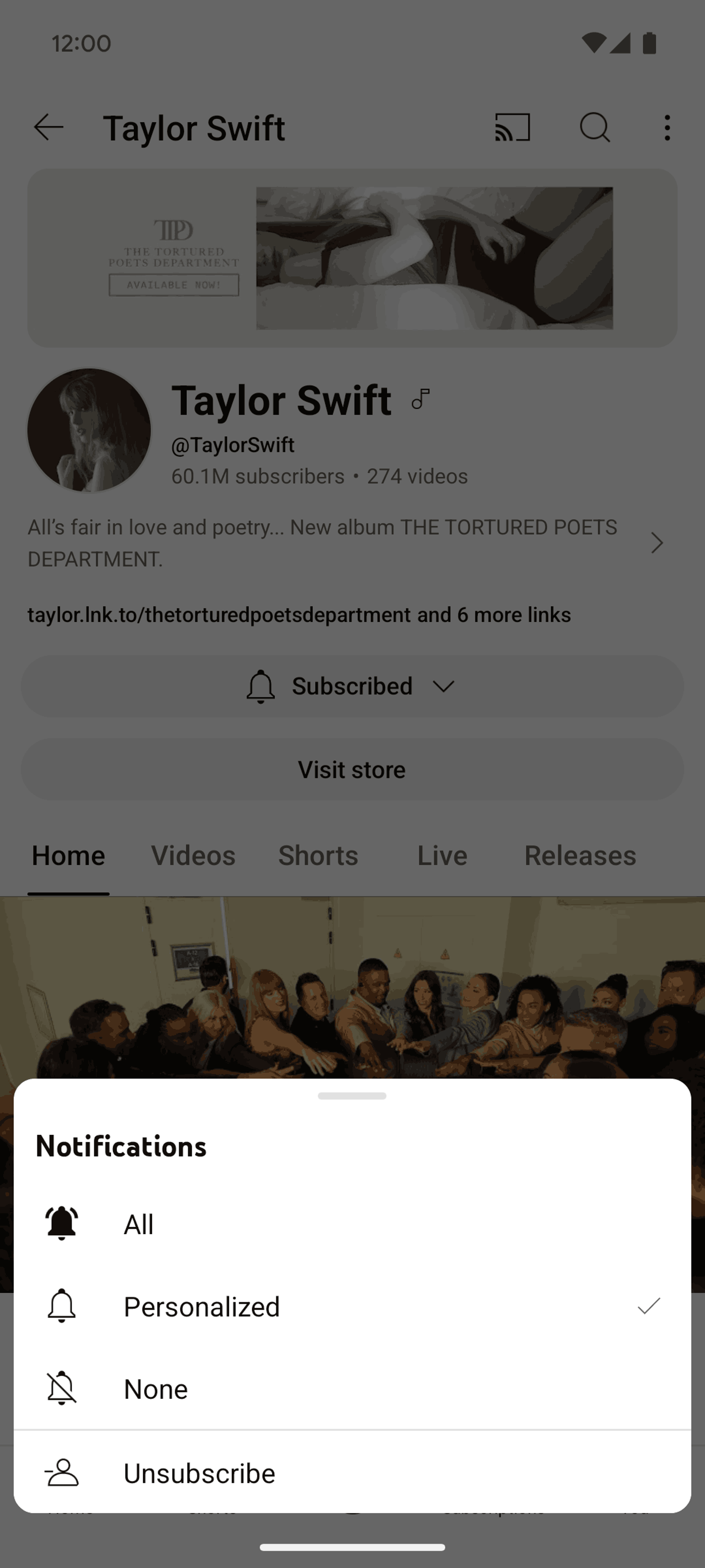 YouTube Android Photo & Video interface screenshot 10
