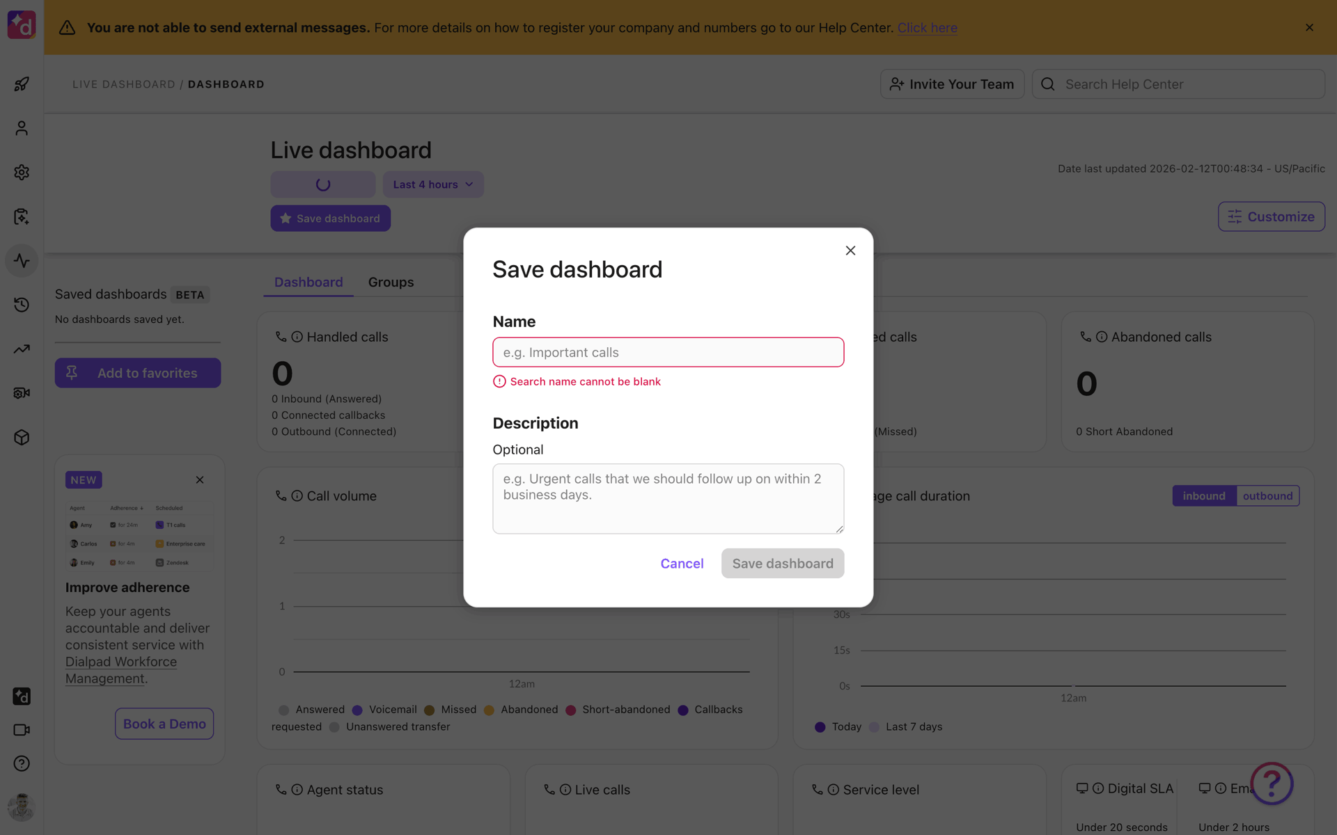 Dialpad Web Business interface screenshot 1