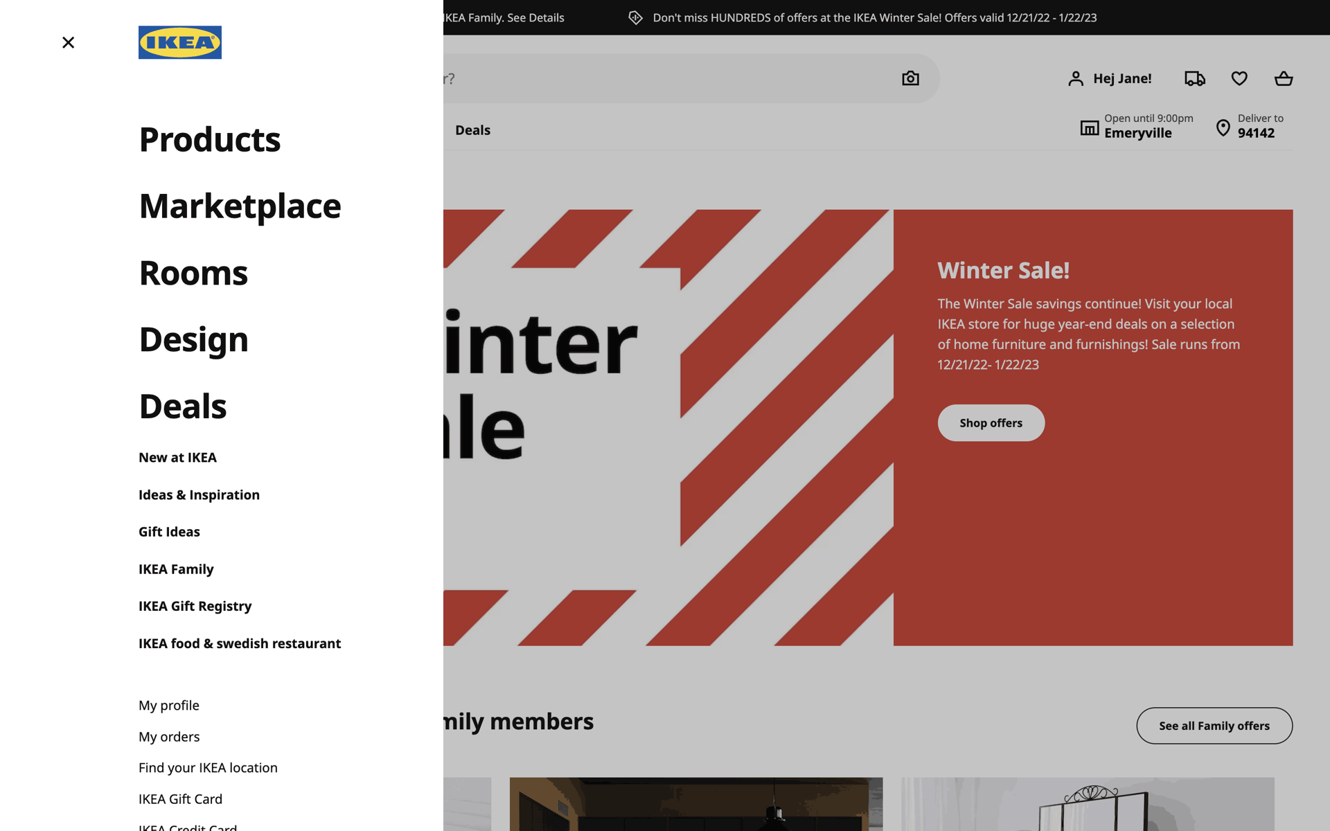 IKEA Web Shopping interface screenshot 2