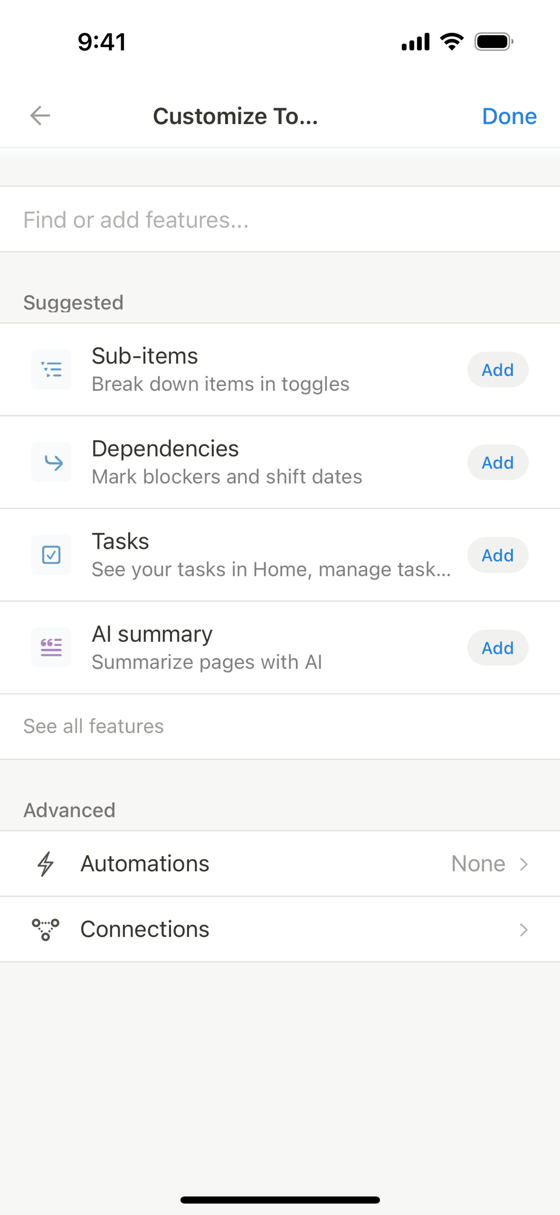 Notion iOS Collaboration interface screenshot 11