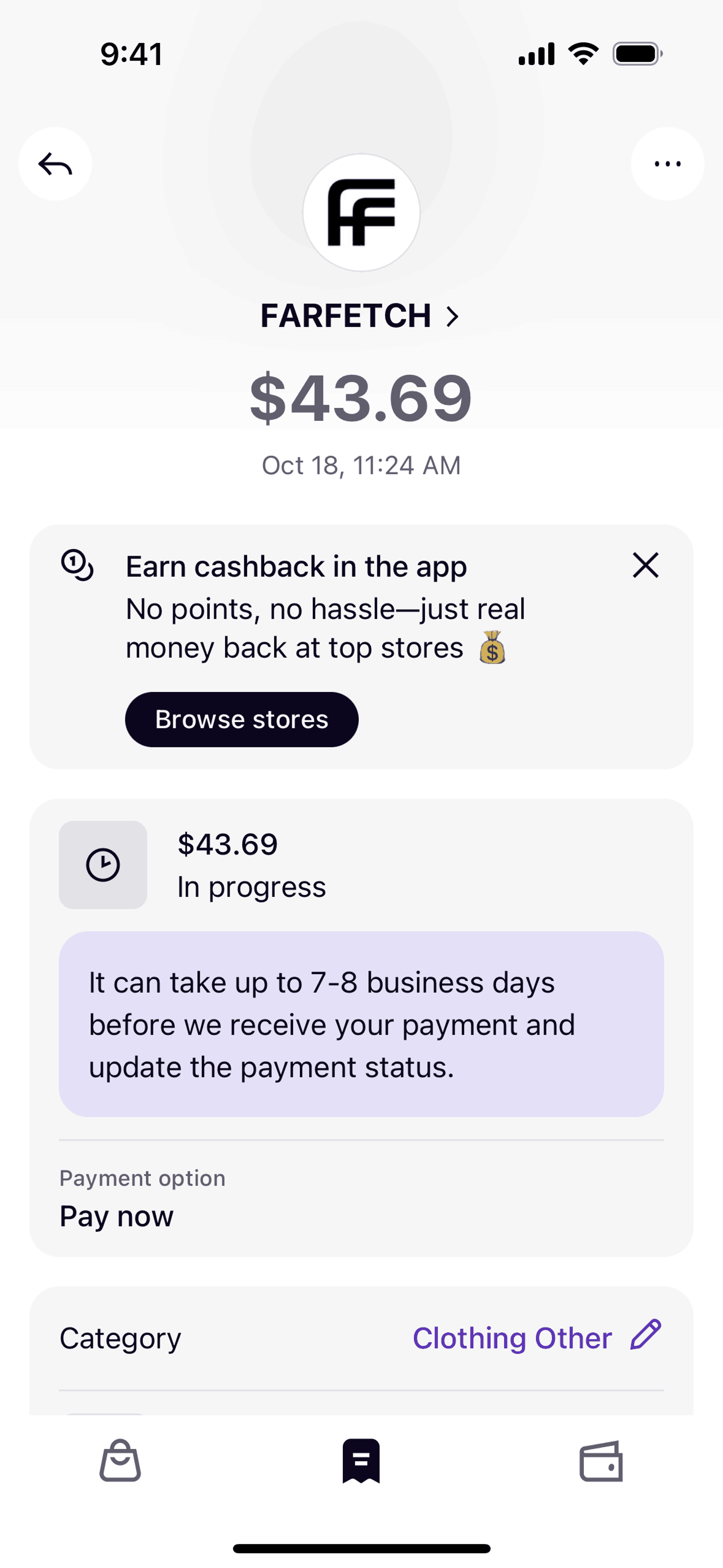 Klarna iOS Finance interface screenshot 9