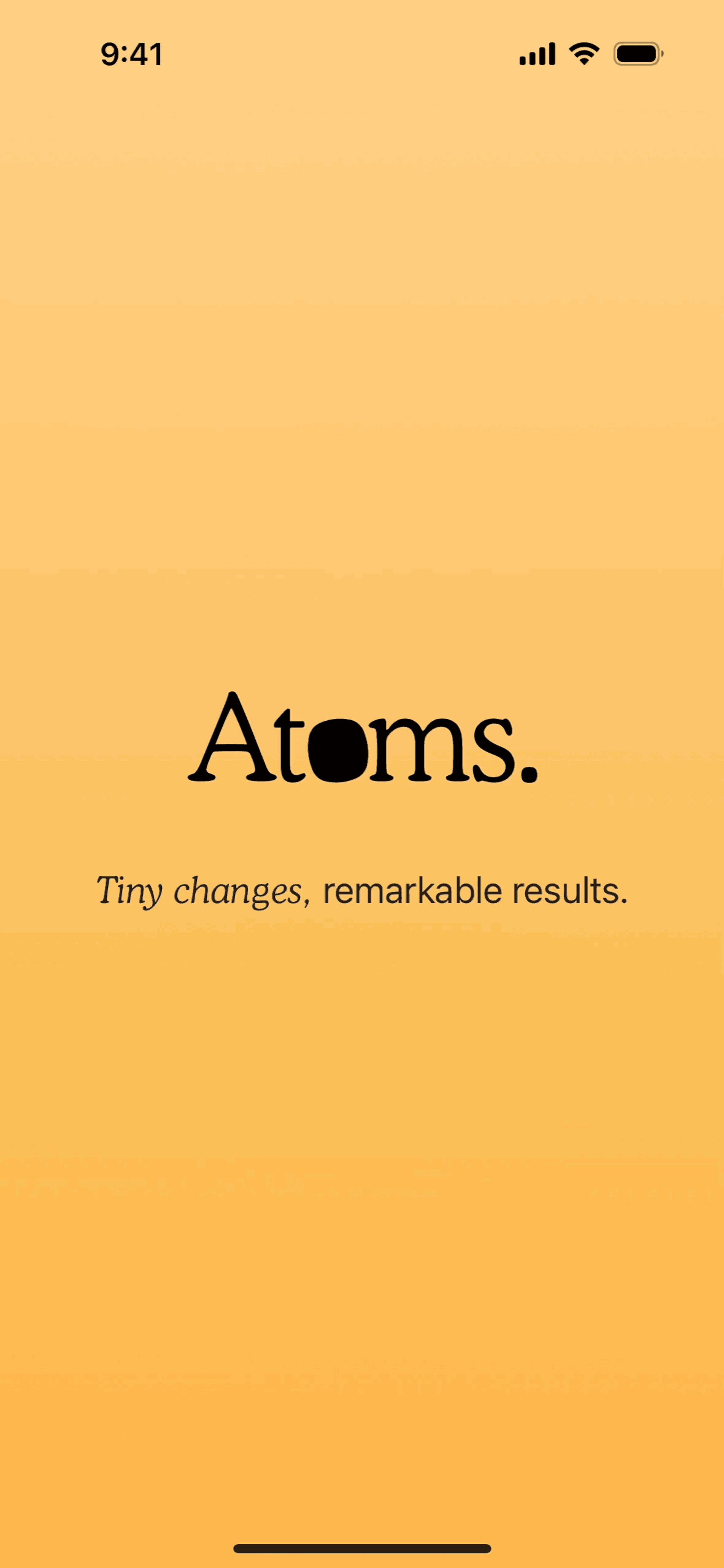 Atoms iOS Productivity interface screenshot 1