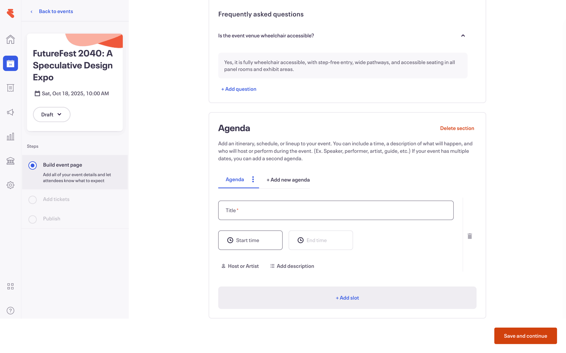 Eventbrite Web Entertainment interface screenshot 17