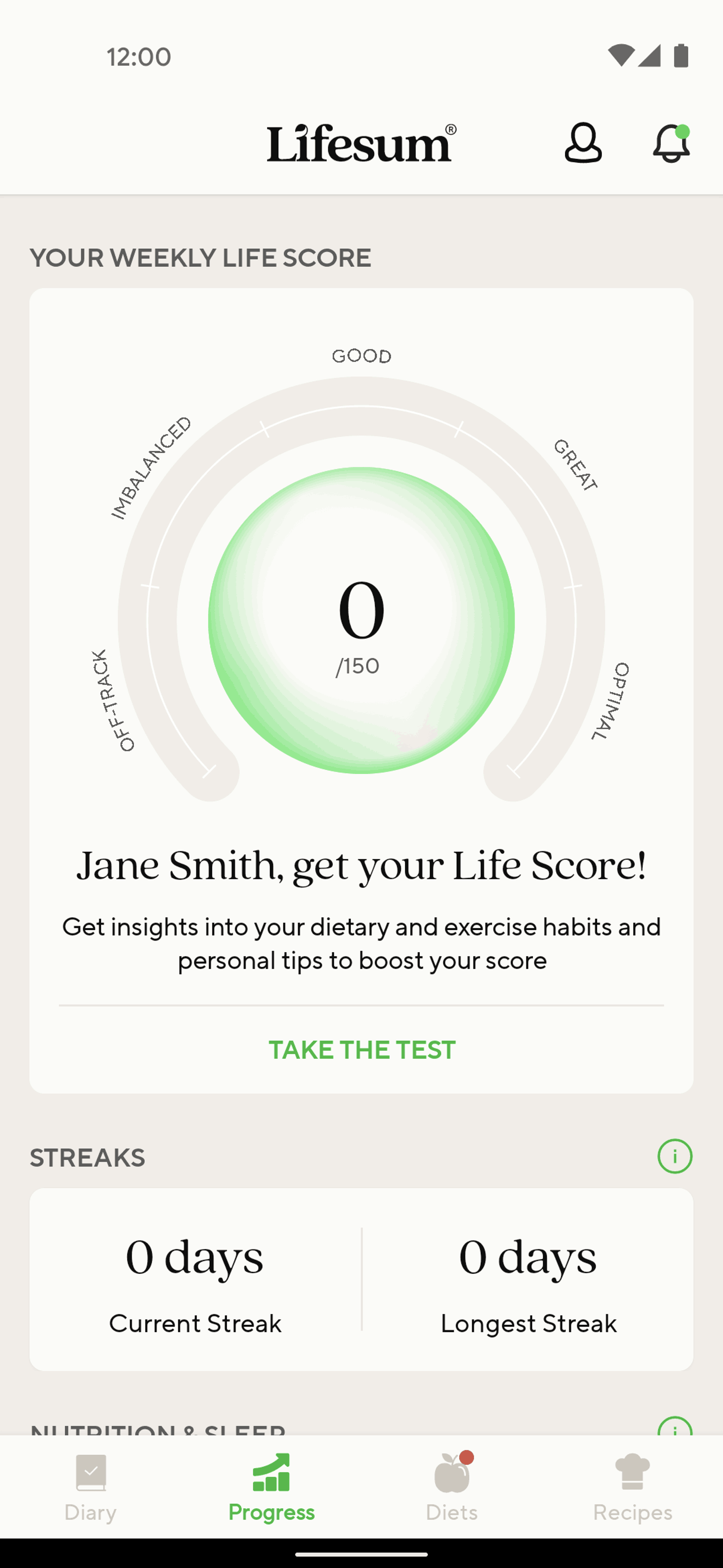 Lifesum Android Health & Fitness interface screenshot 3