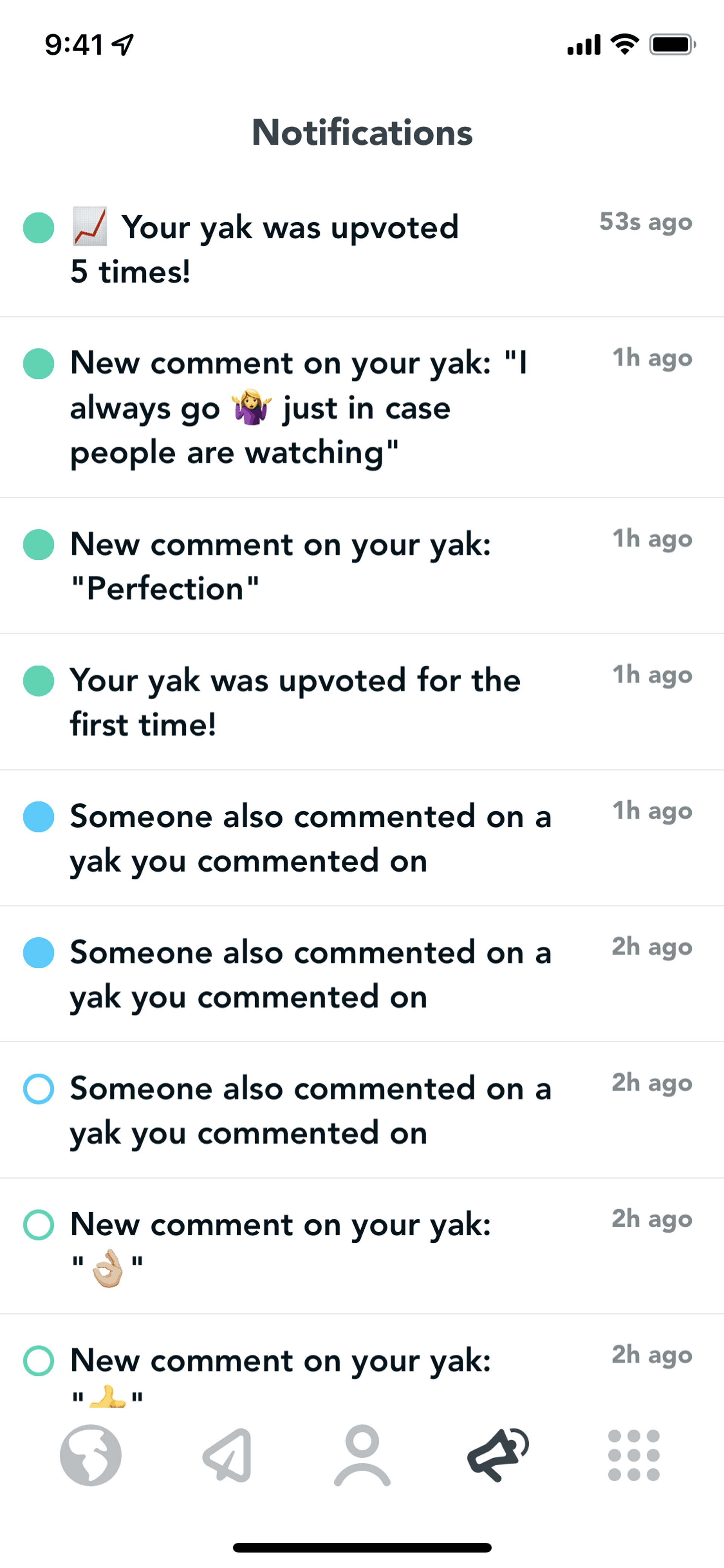 Yik Yak iOS Social Networking interface screenshot 4