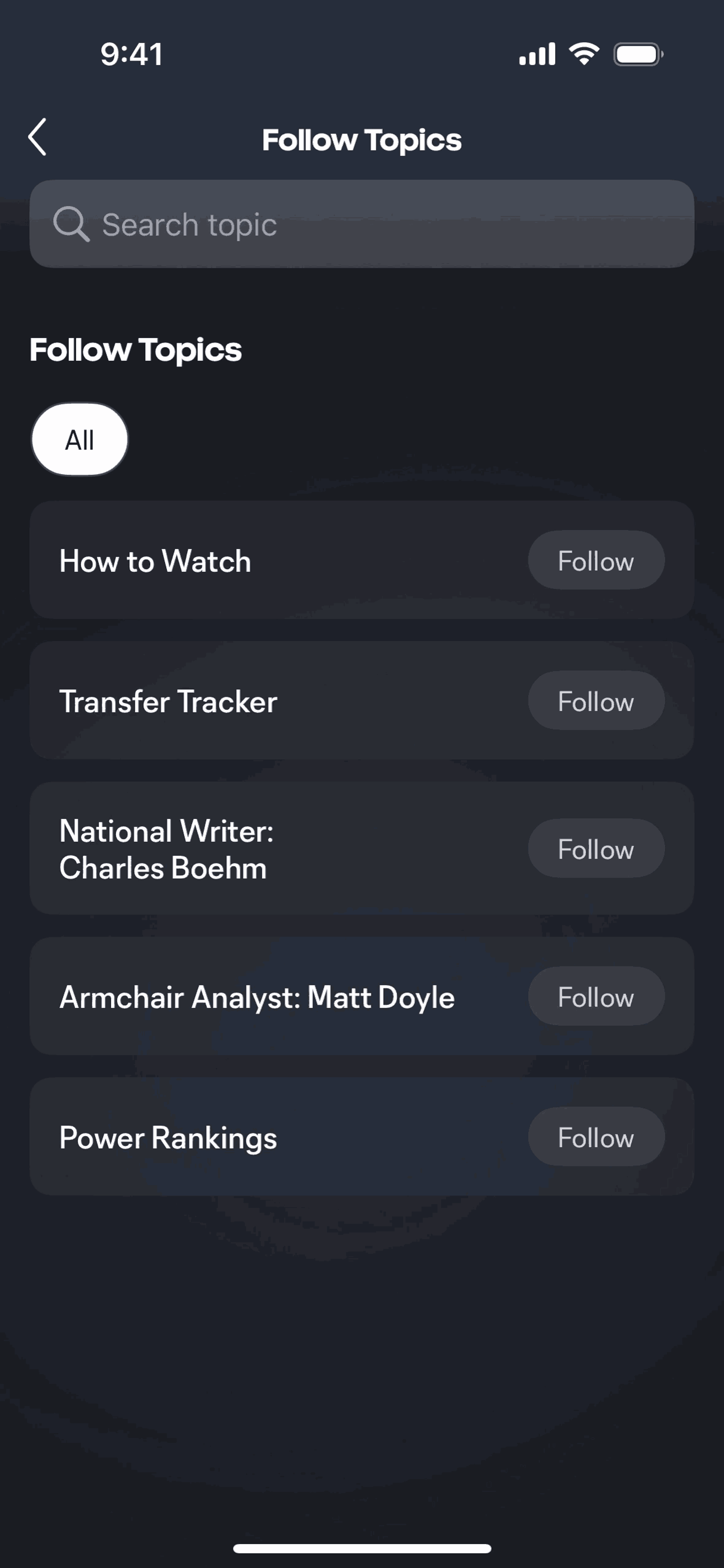 MLS iOS Sports interface screenshot 11